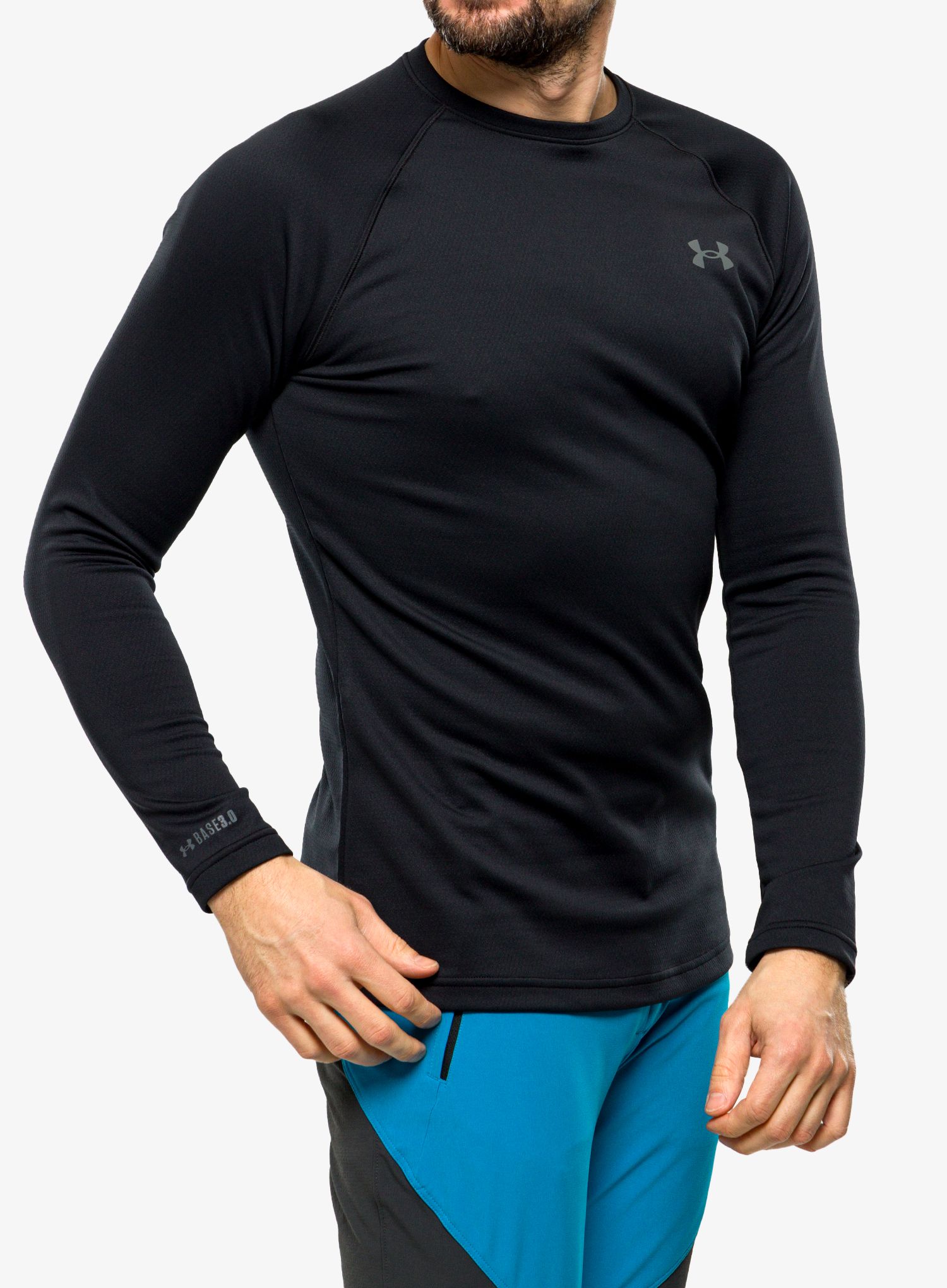 Termo flis jopa Under Armour Packaged Base 3.0 Crew - black/pitch gray