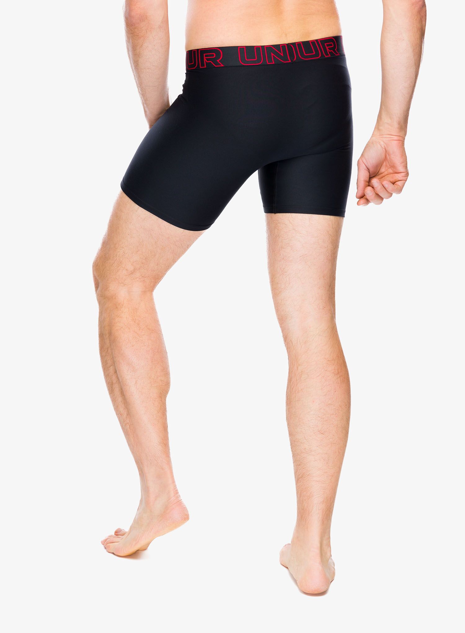 Boksarice Under Armour Performance Tech 6 in 3-Pack Boxerjock - red/castlerock full heather