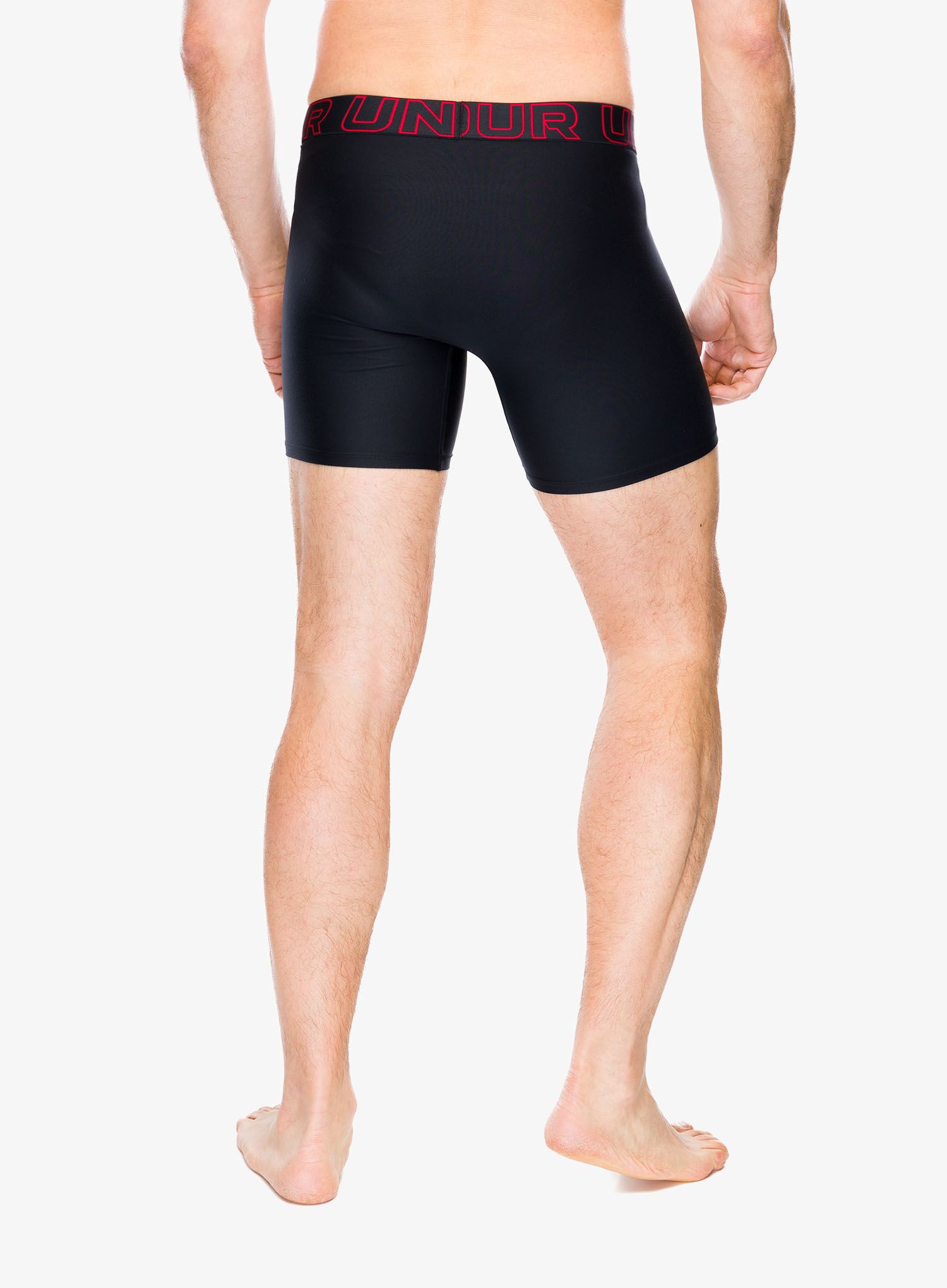 Boksarice Under Armour Performance Tech 6 in 3-Pack Boxerjock - red/castlerock full heather