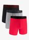 Boksarice Under Armour Performance Tech 6 in 3-Pack Boxerjock - red/castlerock full heather
