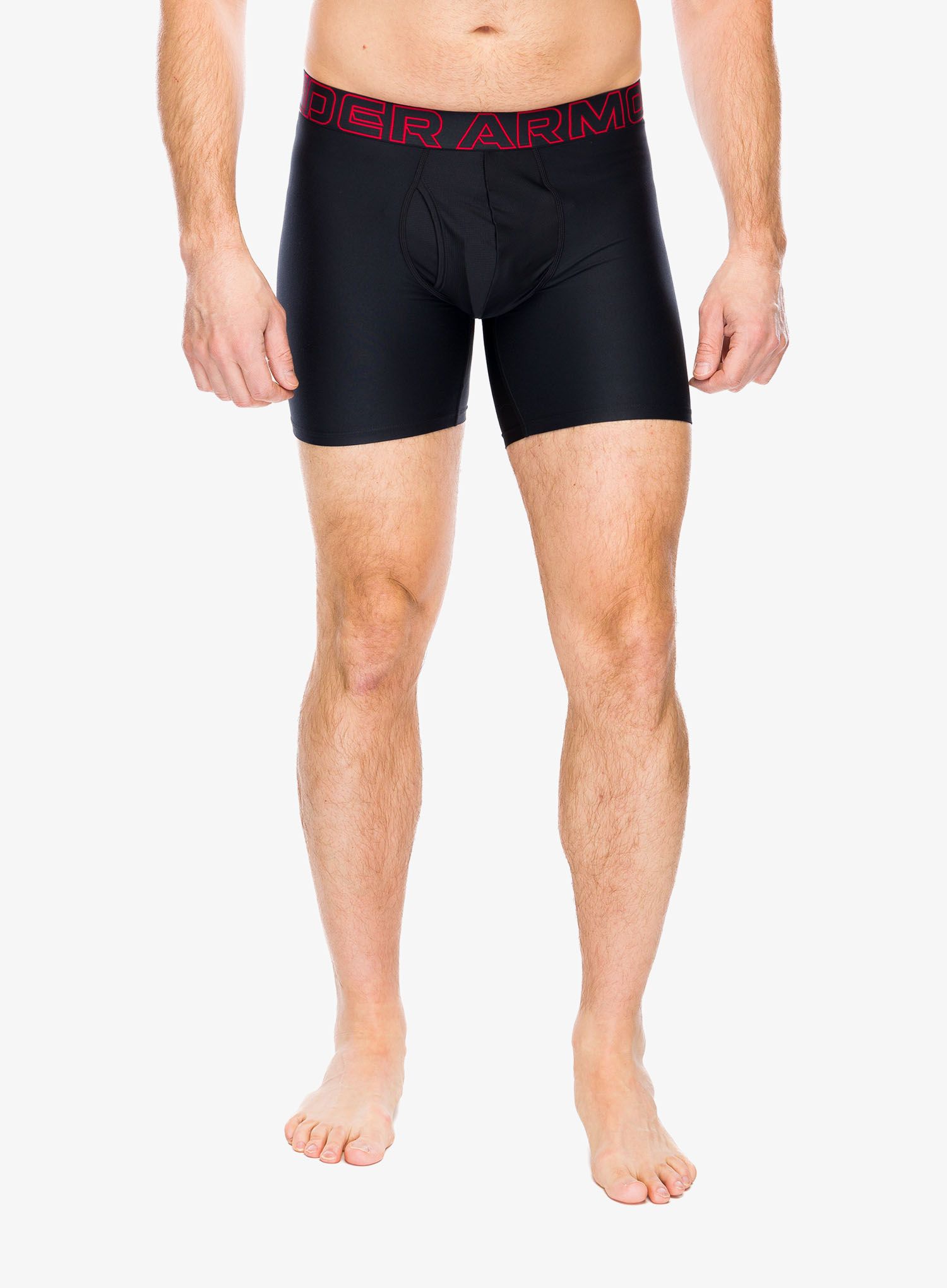 Boksarice Under Armour Performance Tech 6 in 3-Pack Boxerjock - red/castlerock full heather