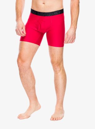Boksarice Under Armour Performance Tech 6 in 3-Pack Boxerjock - red/castlerock full heather