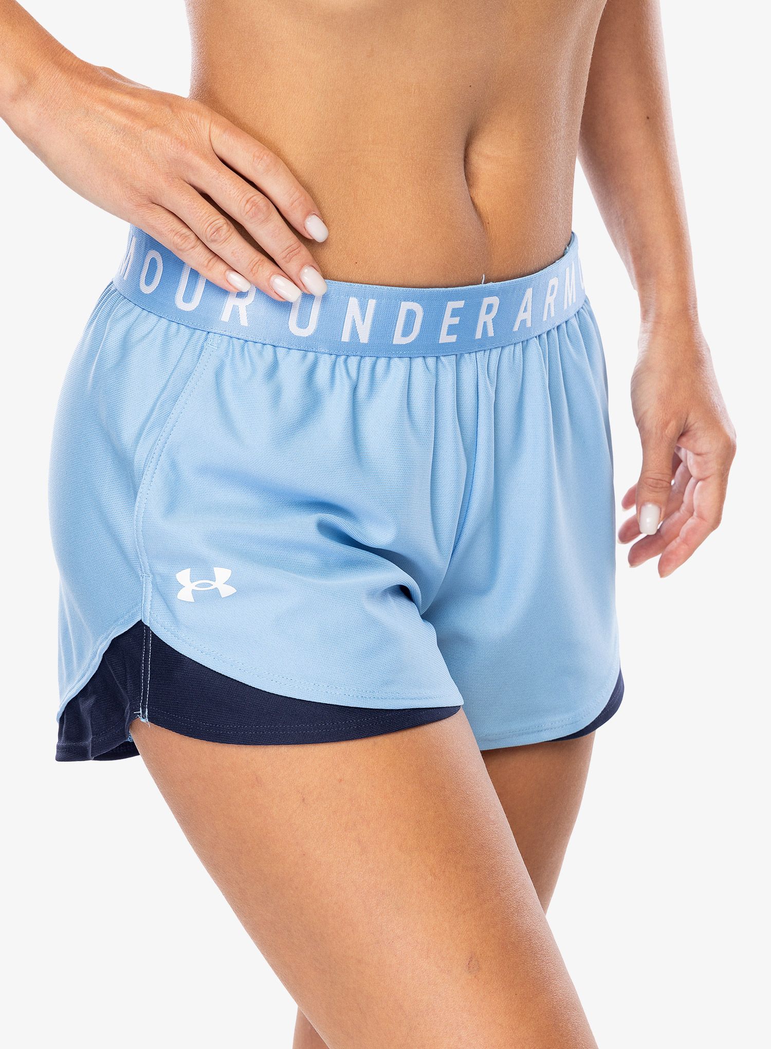 Ženske športne kratke hlače Under Armour Play Up Shorts 3.0 - horizon blue/midnight navy/wht