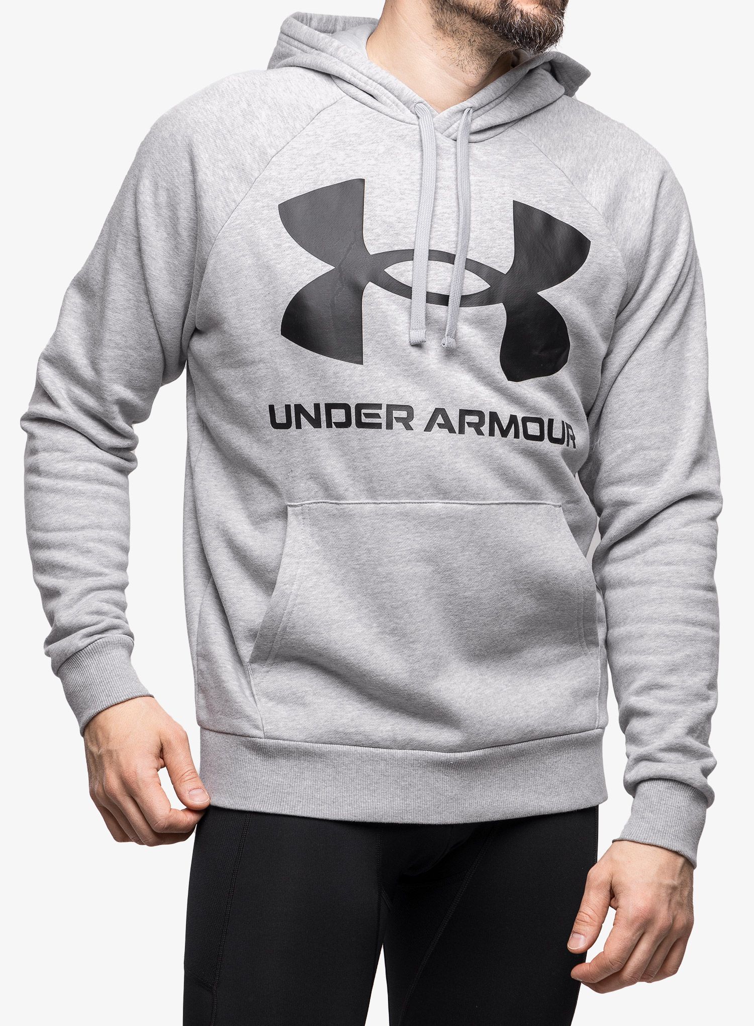 Jopica Under Armour Rival Fleece Big Logo HD - mod gray light heather/black