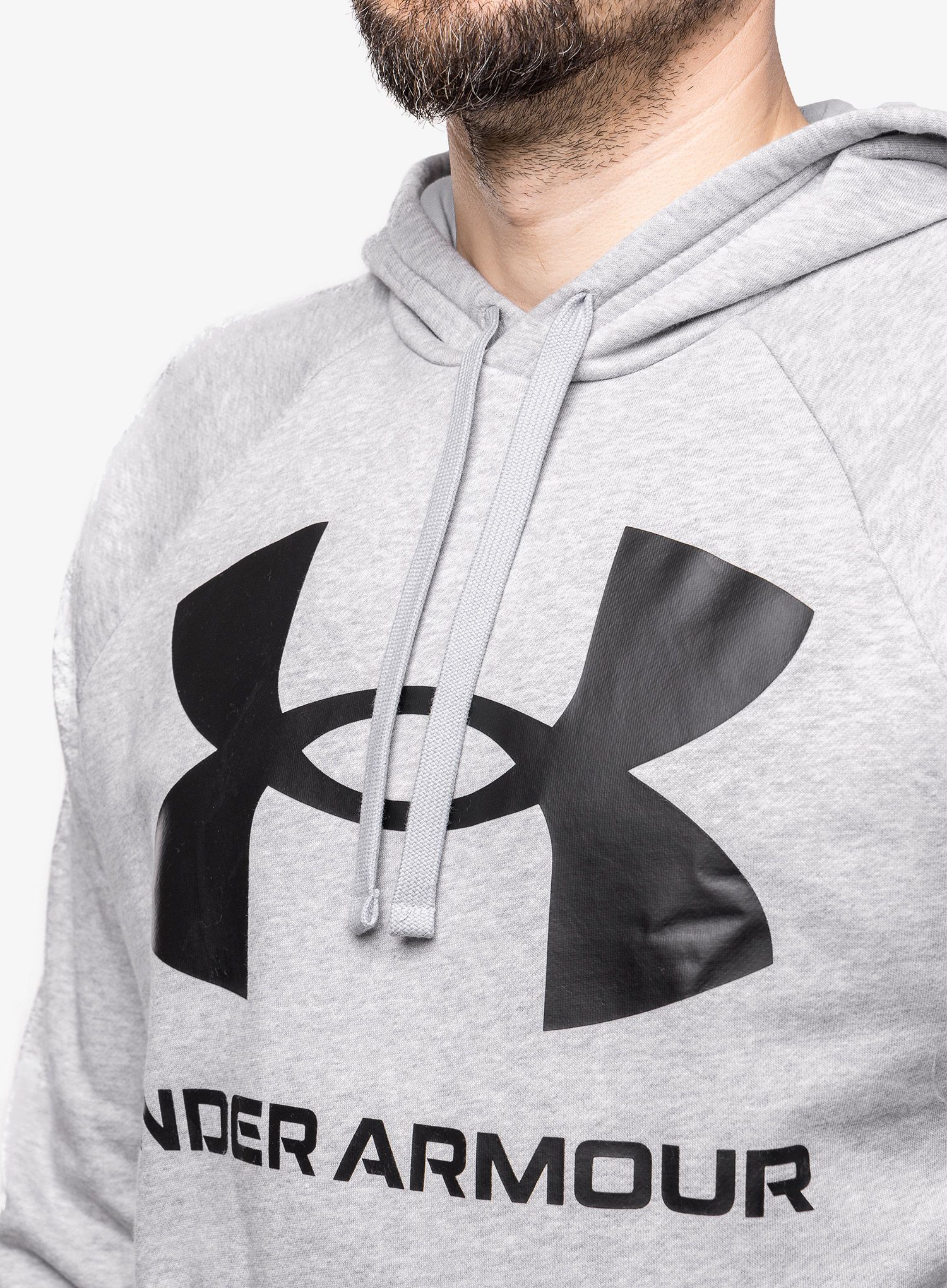 Jopica Under Armour Rival Fleece Big Logo HD - mod gray light heather/black
