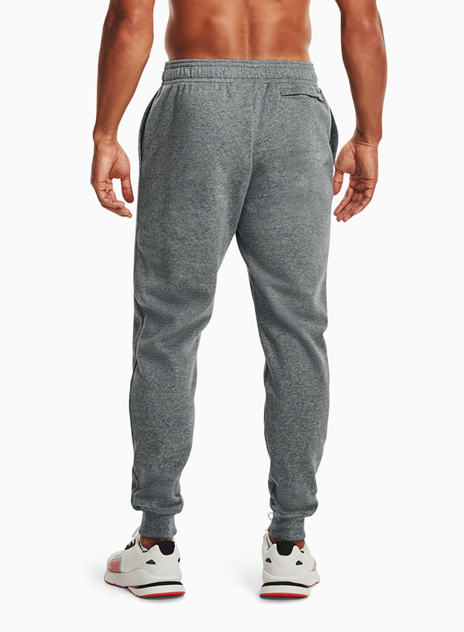Moške hlače Under Armour Rival Fleece Joggers - pitch gray heather/onyx white