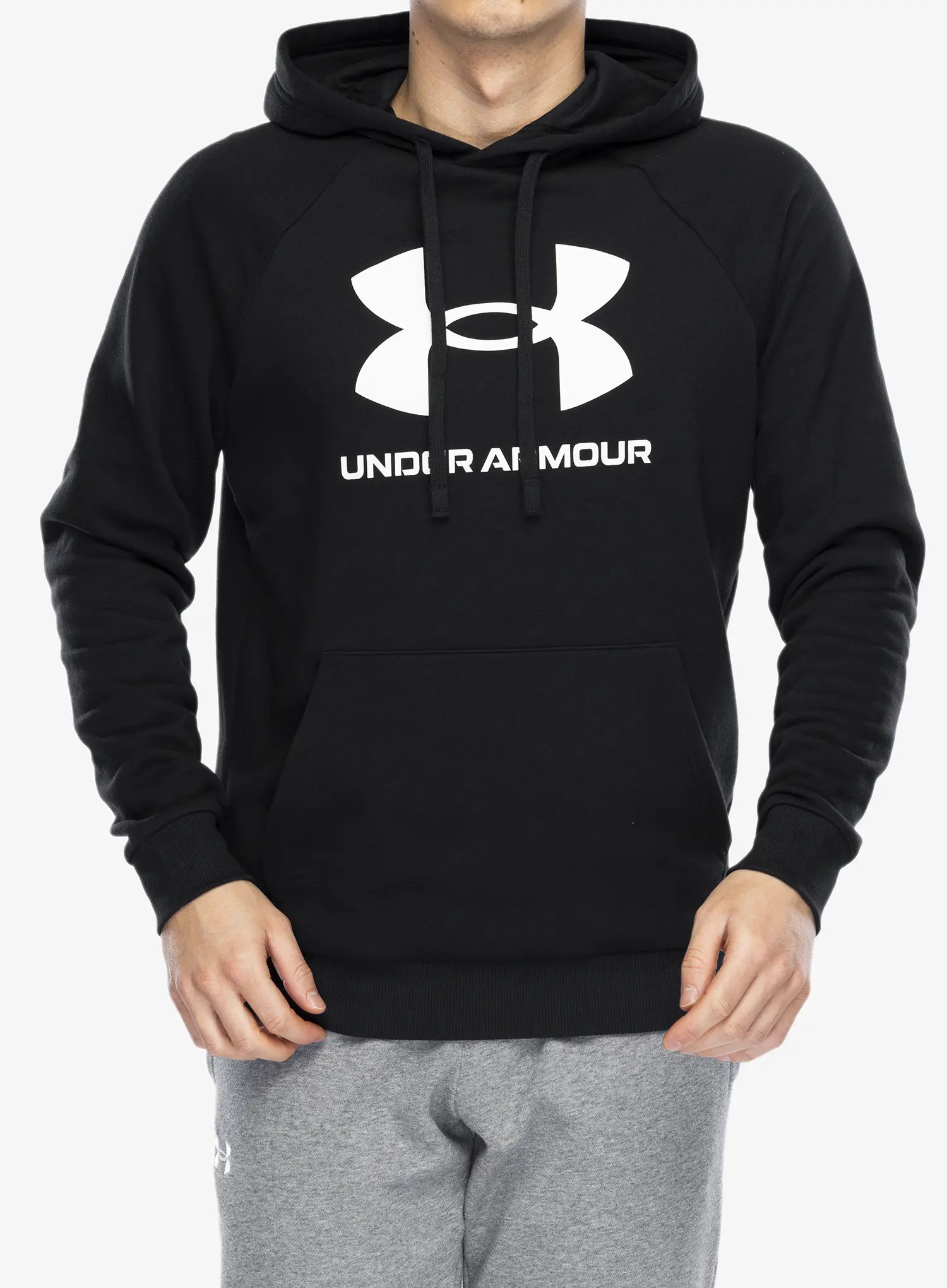 Jopica s kapuco Under Armour Rival Fleece Logo Hoodie - black/white