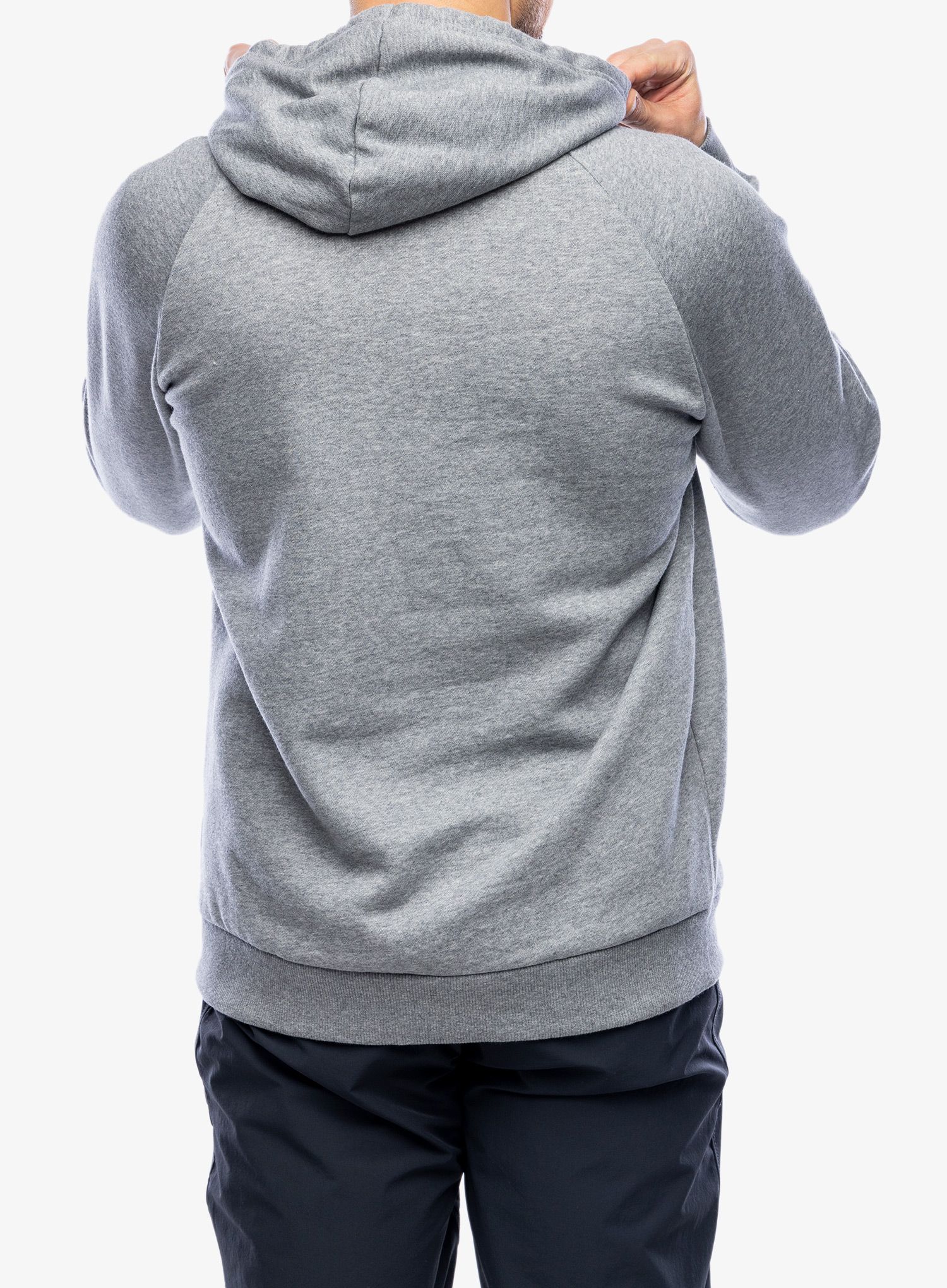 Moška jopica Under Armour Rival Fleece Logo Hoodie - castlerock light heather/white