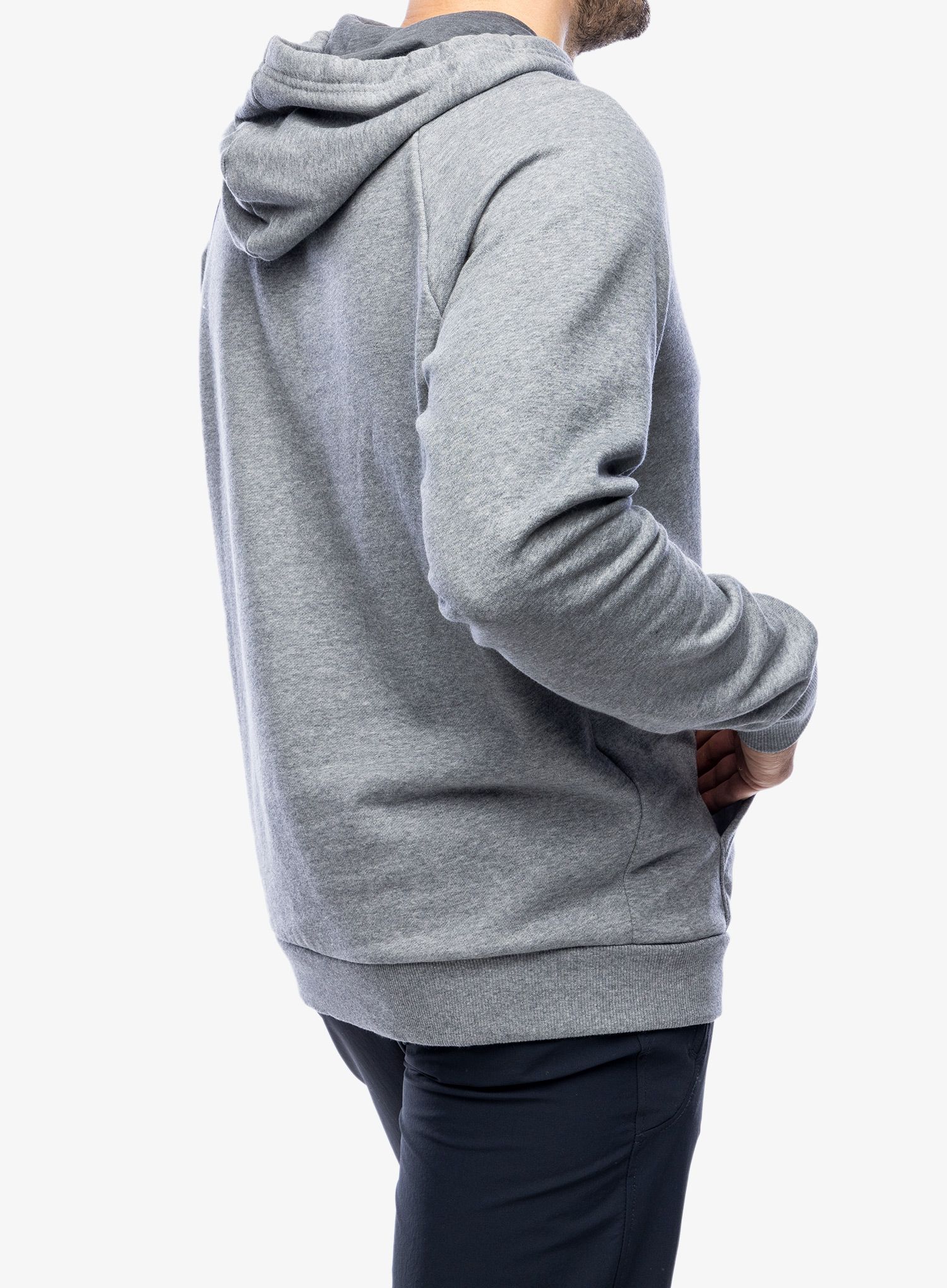 Moška jopica Under Armour Rival Fleece Logo Hoodie - castlerock light heather/white
