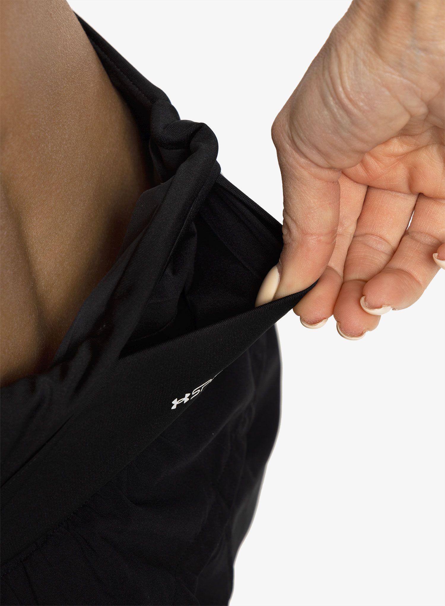 Ženske tekaške kratke hlače Under Armour Run Elite 2in1 Short - black/black/reflective