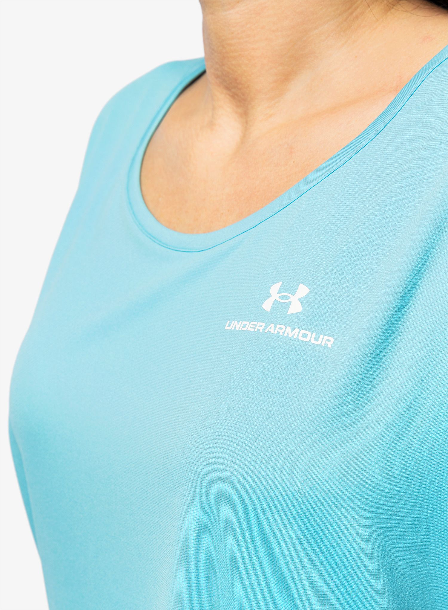 Ženska majica Under Armour Rush Energy Core SS - glacier blue/white