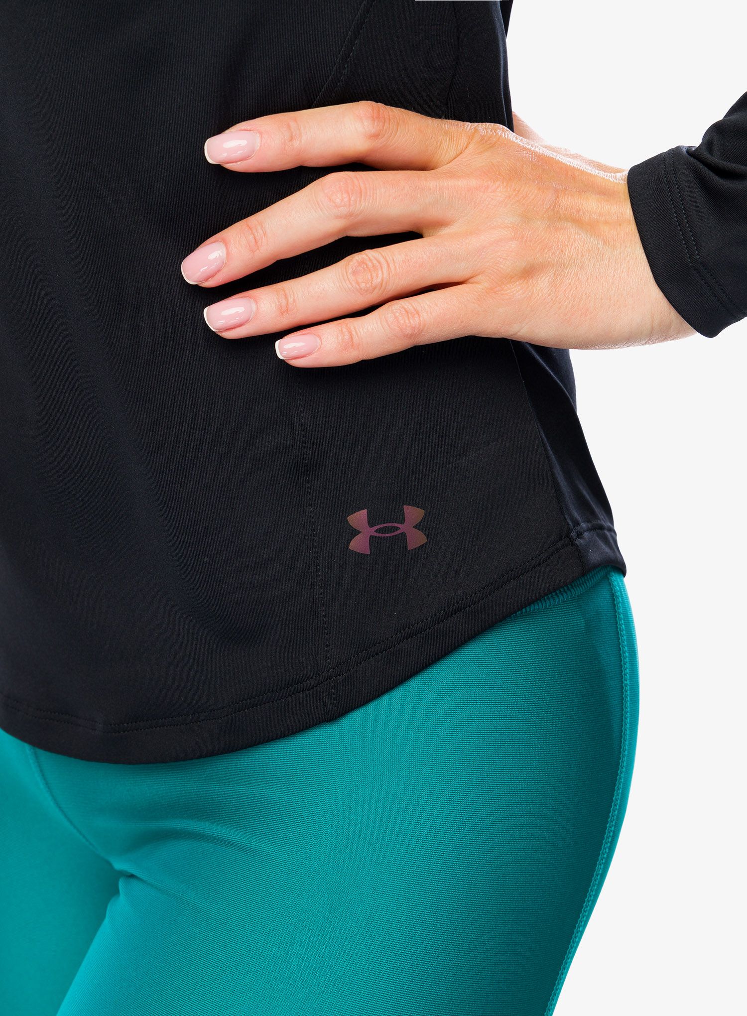 Ženska jopica Under Armour Rush LS - black/iridescent