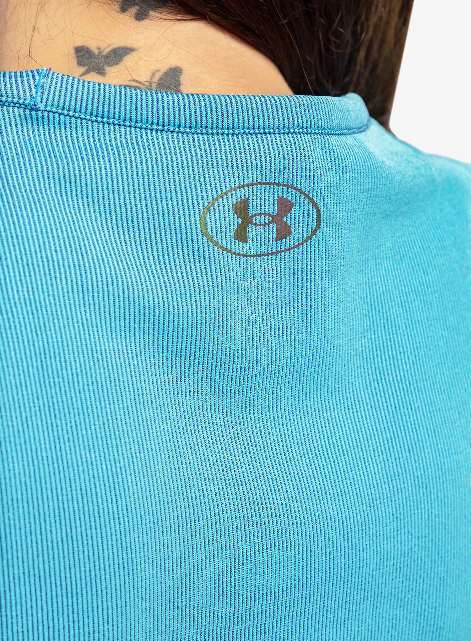 Ženska športna majica Under Armour Rush Seamless SS - glacier blue/sonar blue/irid