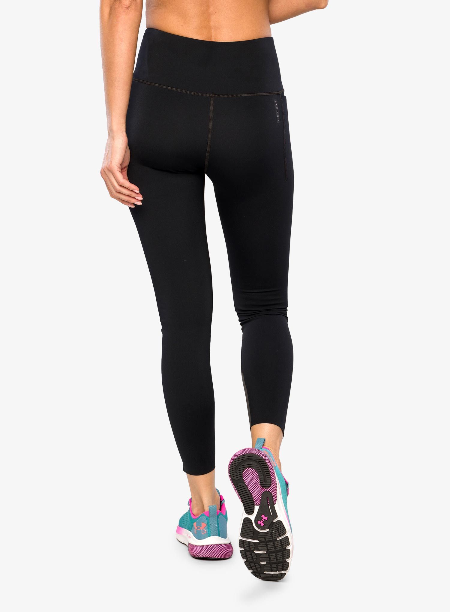 Ženske pajkice Under Armour Rush SmartForm Ankle Leggings - black/iridescent