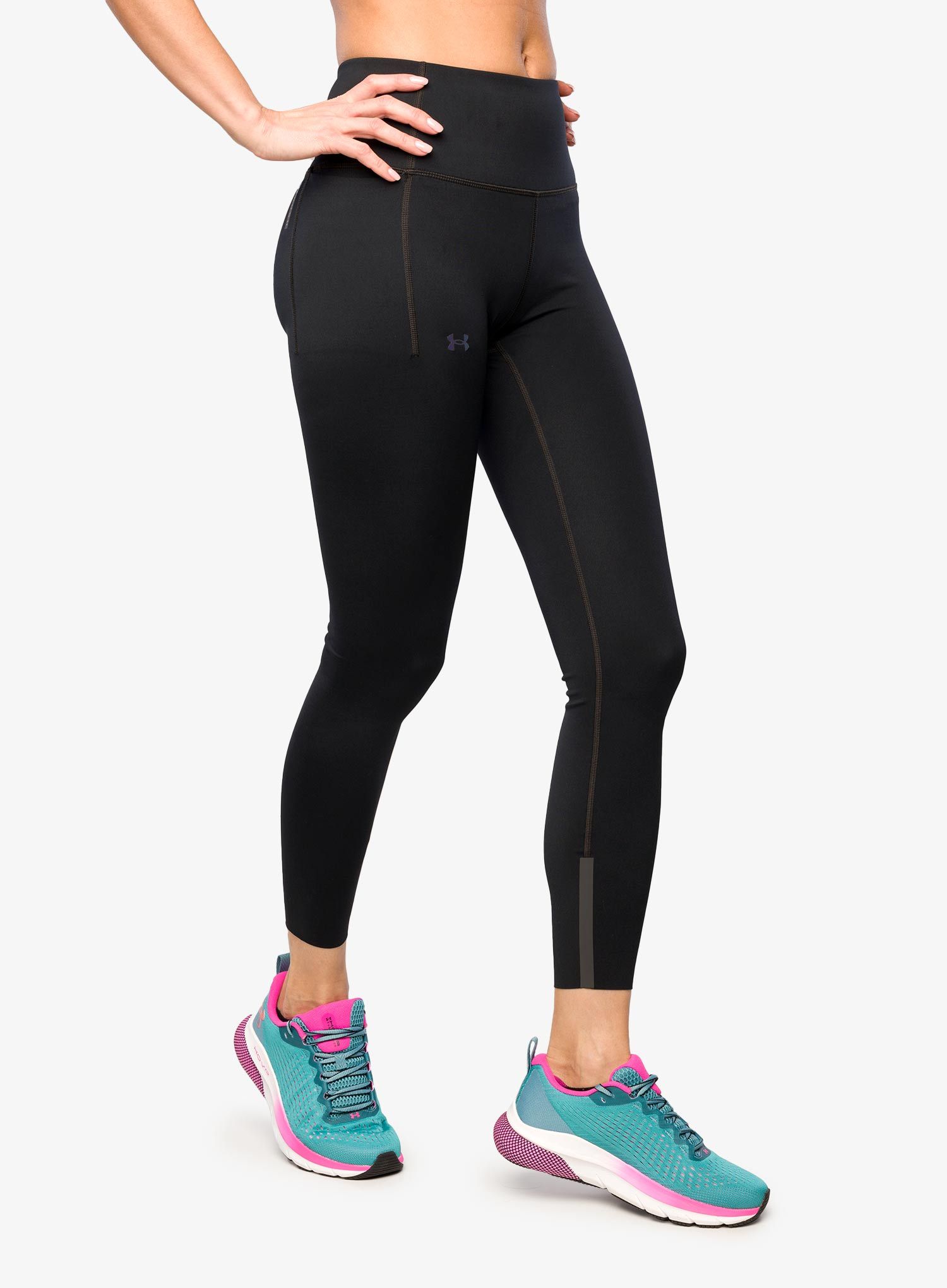 Ženske pajkice Under Armour Rush SmartForm Ankle Leggings - black/iridescent