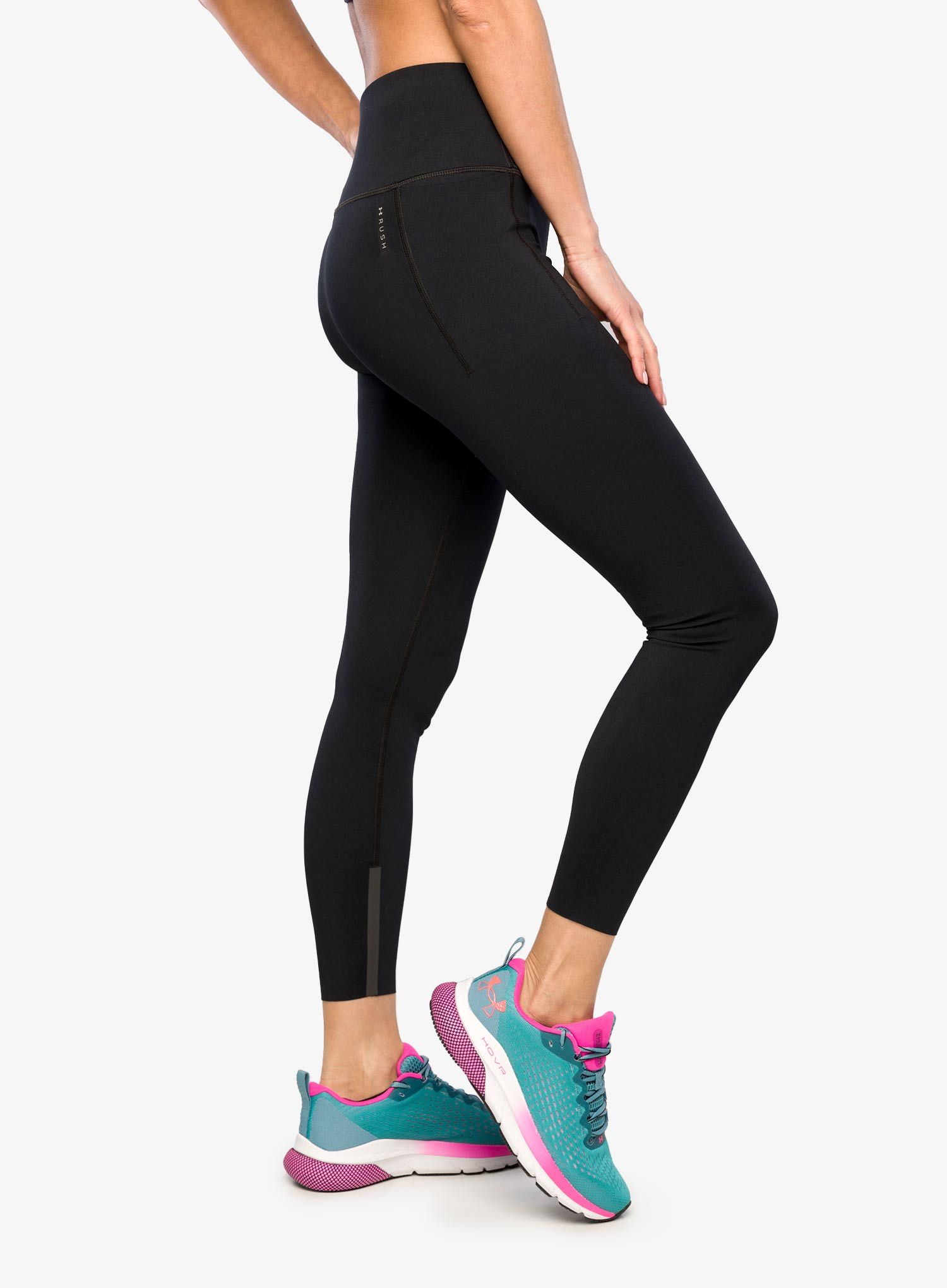 Ženske pajkice Under Armour Rush SmartForm Ankle Leggings - black/iridescent