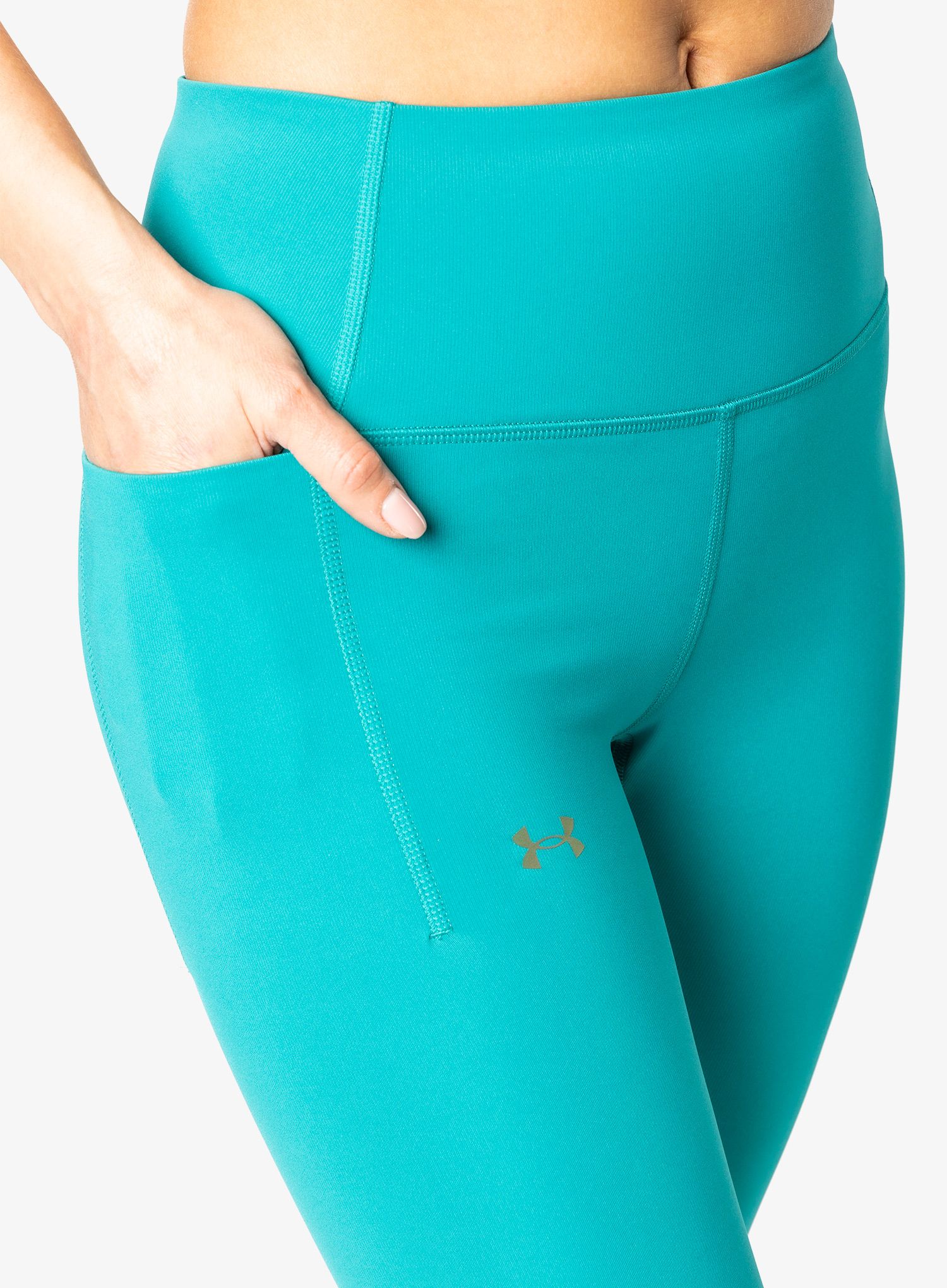 Ženske pajkice Under Armour Rush SmartForm Ankle Leggings - coastal teal/iridescent