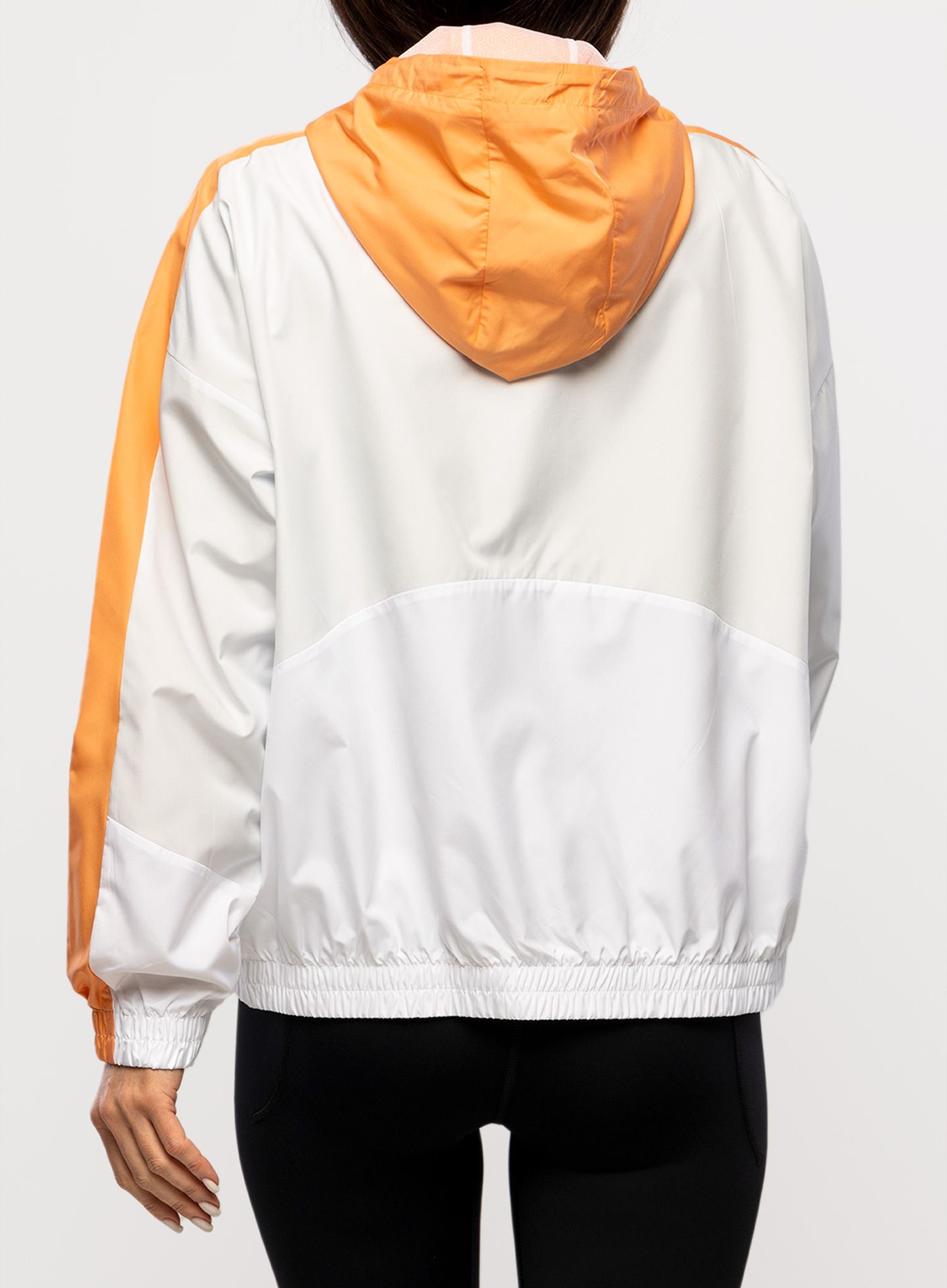 Ženska jakna Under Armour UA Rush Woven FZ Jacket - white/mellow orange
