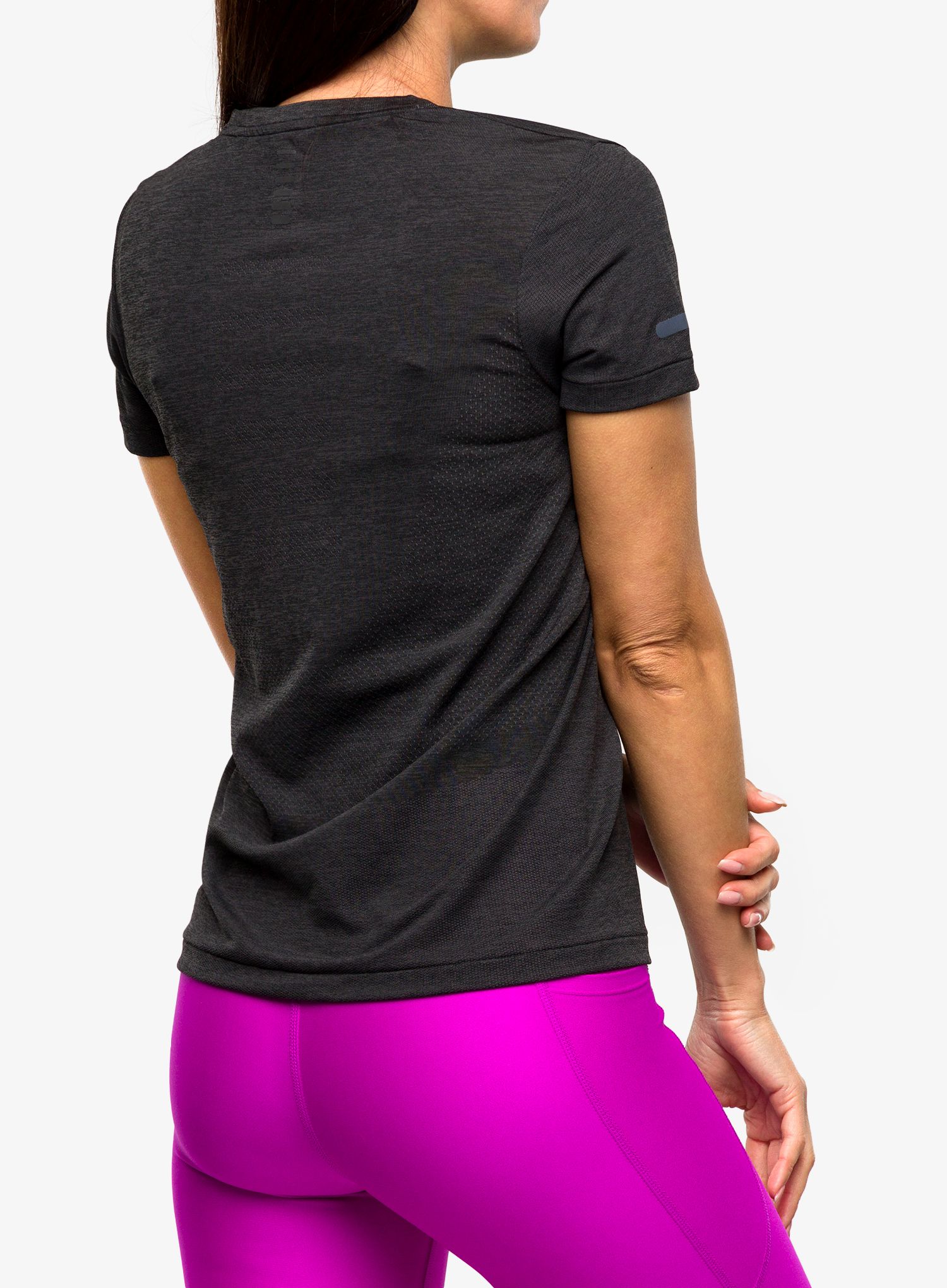 Ženska tekaška majica Under Armour Seamless Stride SS - black/black/reflective