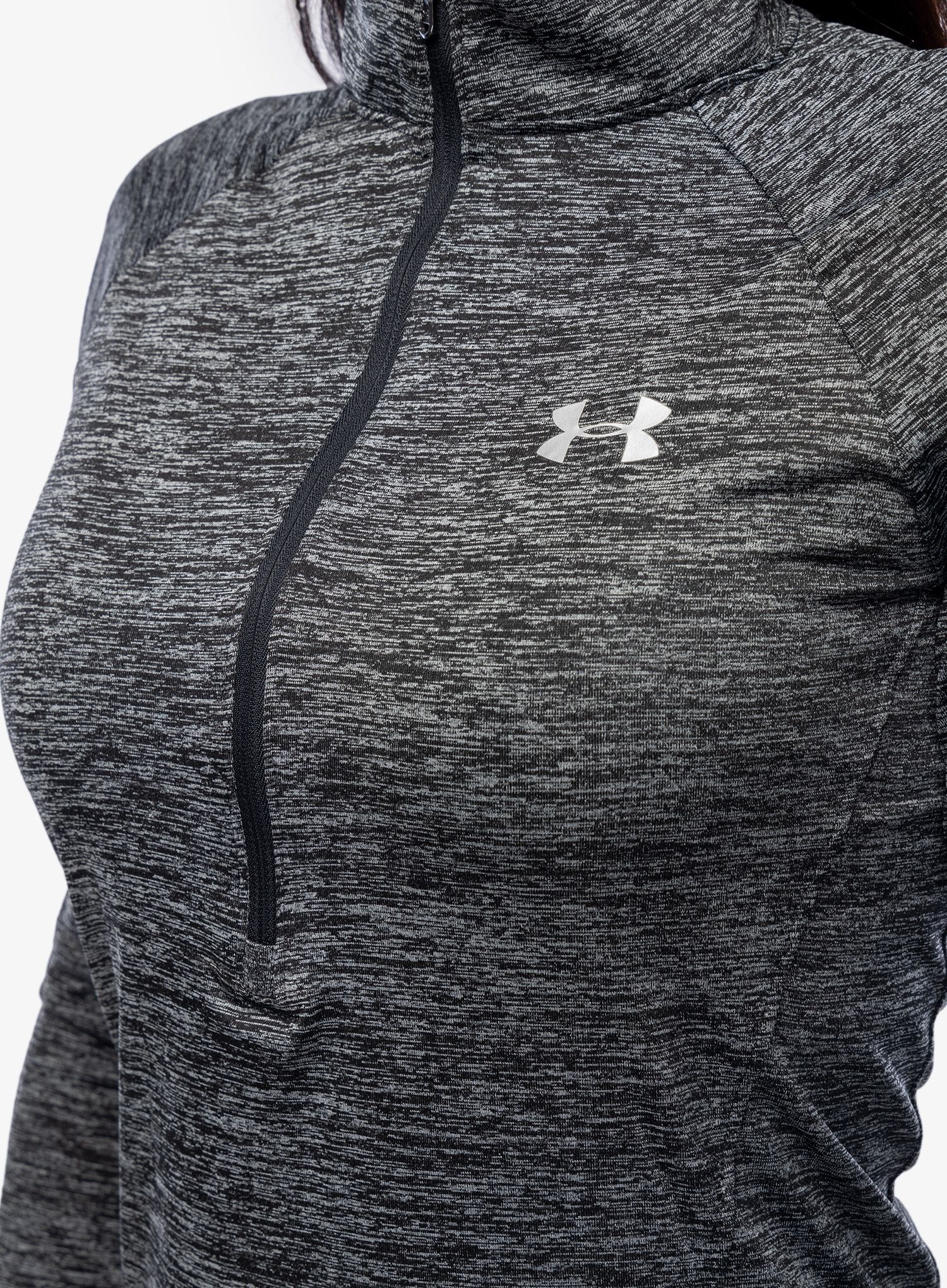 Ženska jopica Under Armour Tech 1/2 Zip Twist - black/metallic silver