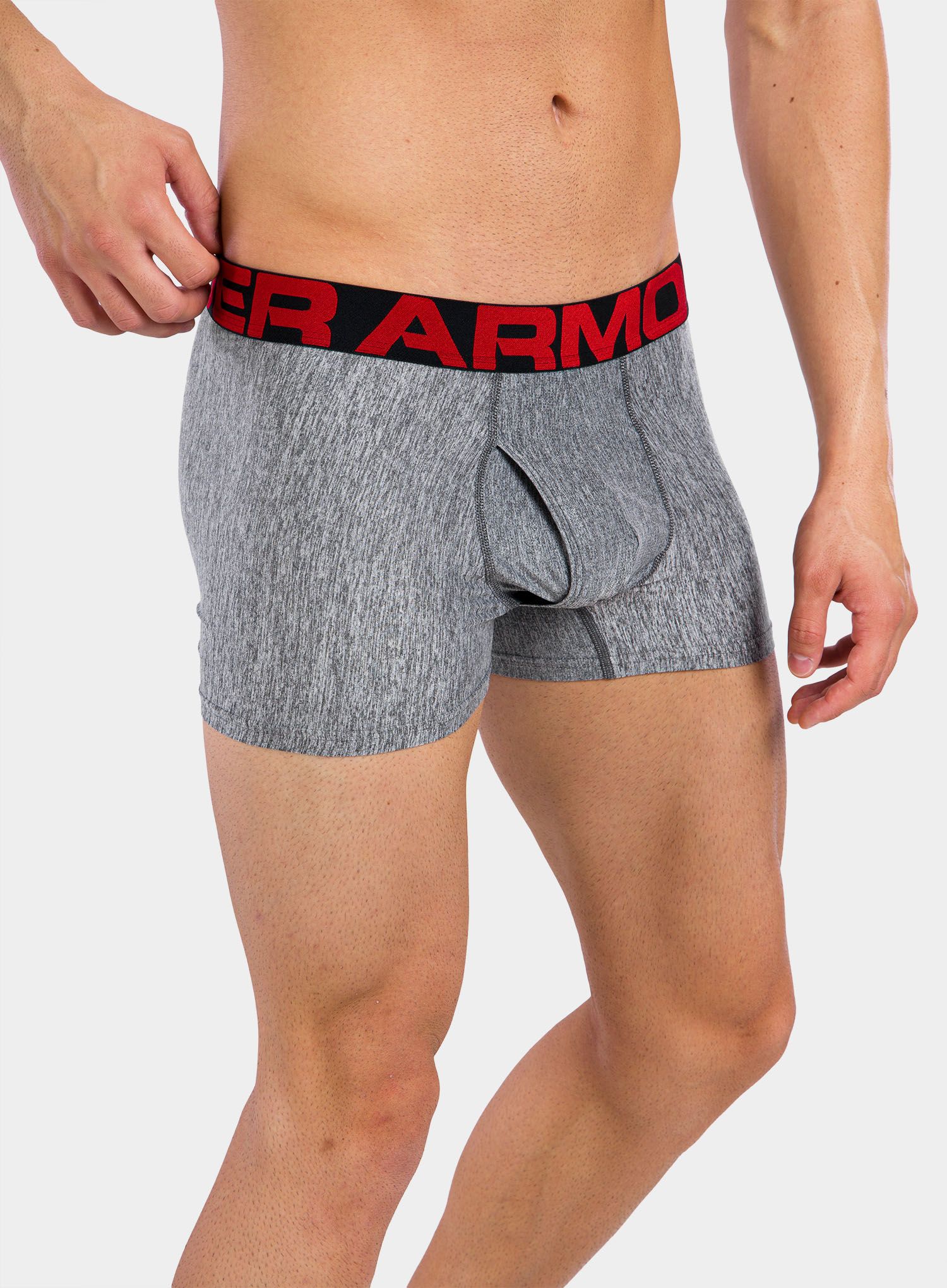 Moške boksarice Under Armour Tech 3in Boxerjock 2-Pack - gray/gray