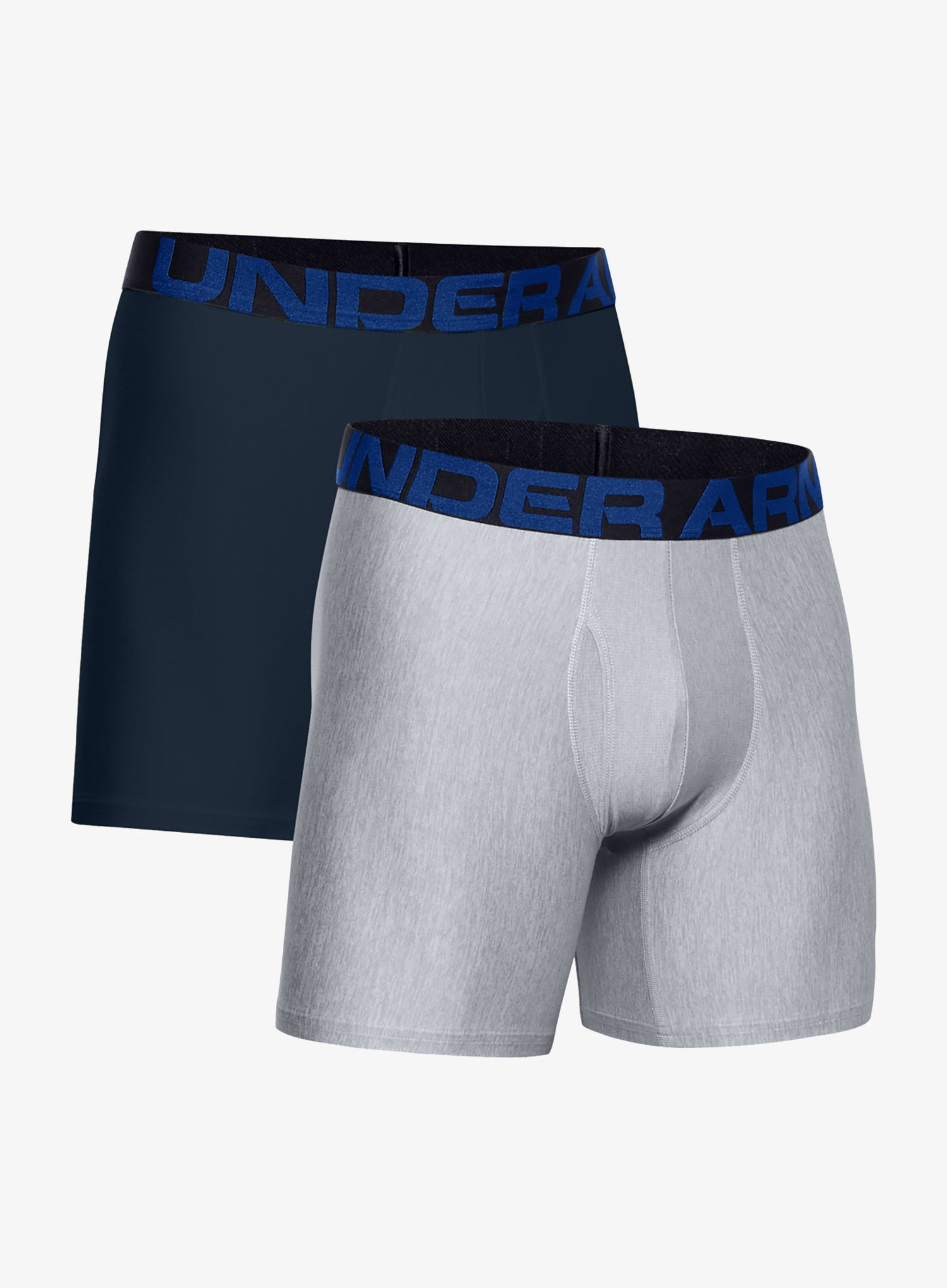 Moške boksarice Under Armour Tech 6in 2 Pack - academy/mod gray light heather