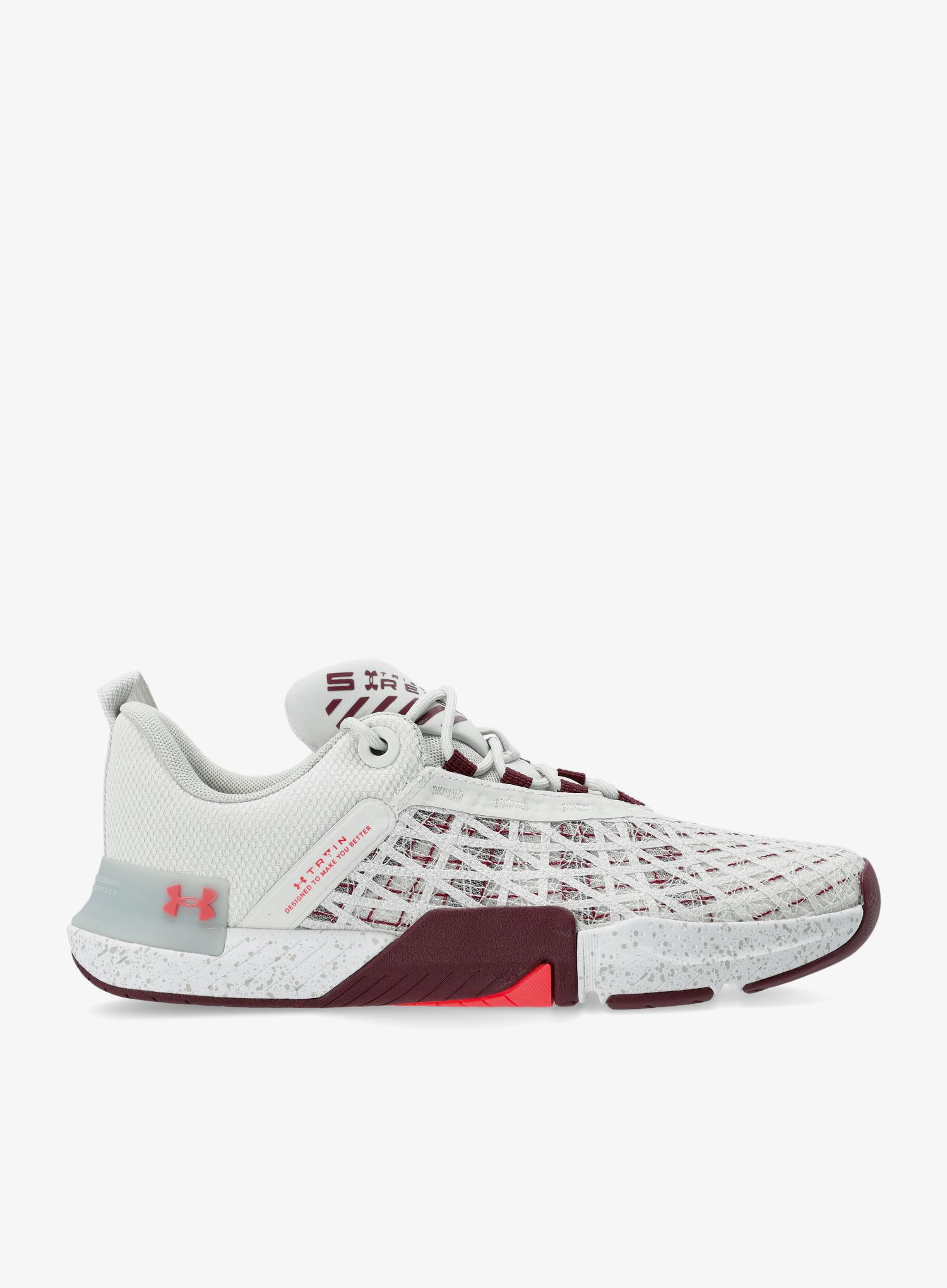 Moški čevlji Under Armour TriBase Reign 5 - white clay/deep red/beta