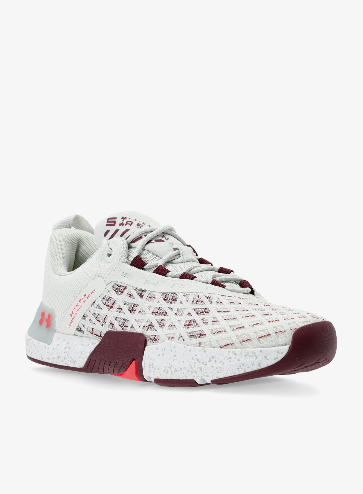 Moški čevlji Under Armour TriBase Reign 5 - white clay/deep red/beta