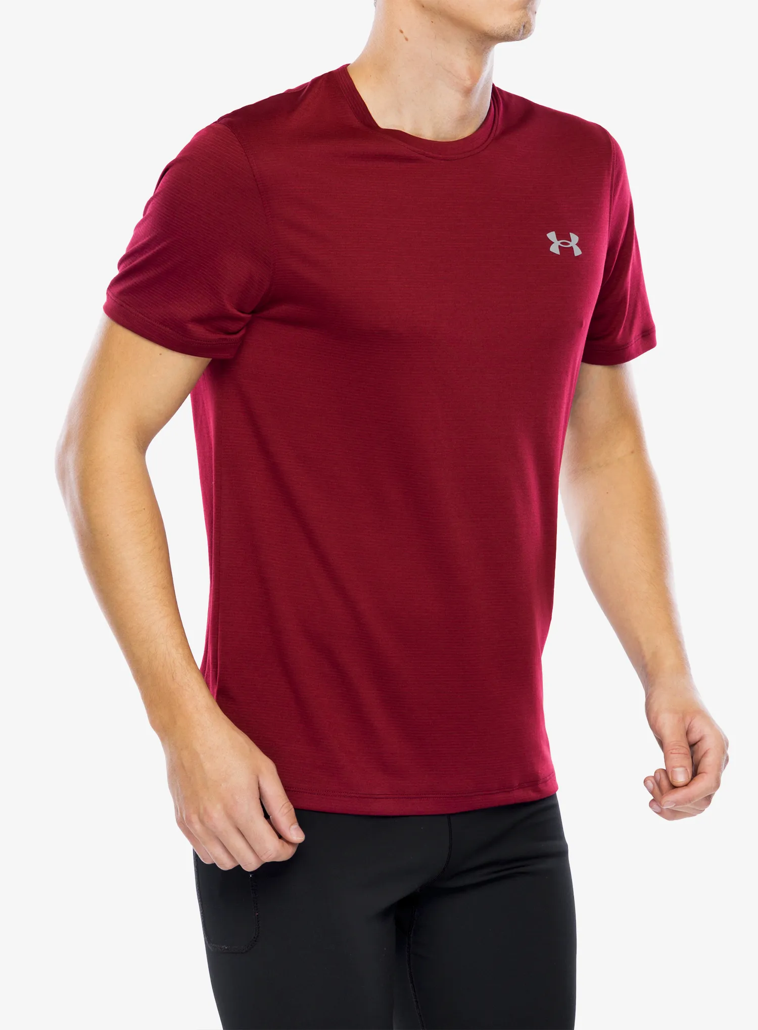 Majica za tek Under Armour UA Launch Short Sleeve - cardinal/reflective