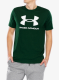 Bombažna majica Under Armour UA Logo Short Sleeve - forest green/white