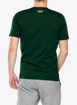 Bombažna majica Under Armour UA Logo Short Sleeve - forest green/white