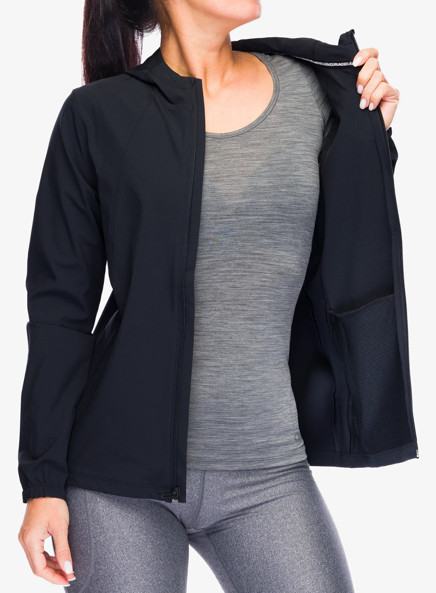 Ženska tekaška jakna Under Armour UA OutRun The Storm Jacket - black/reflective/reflective