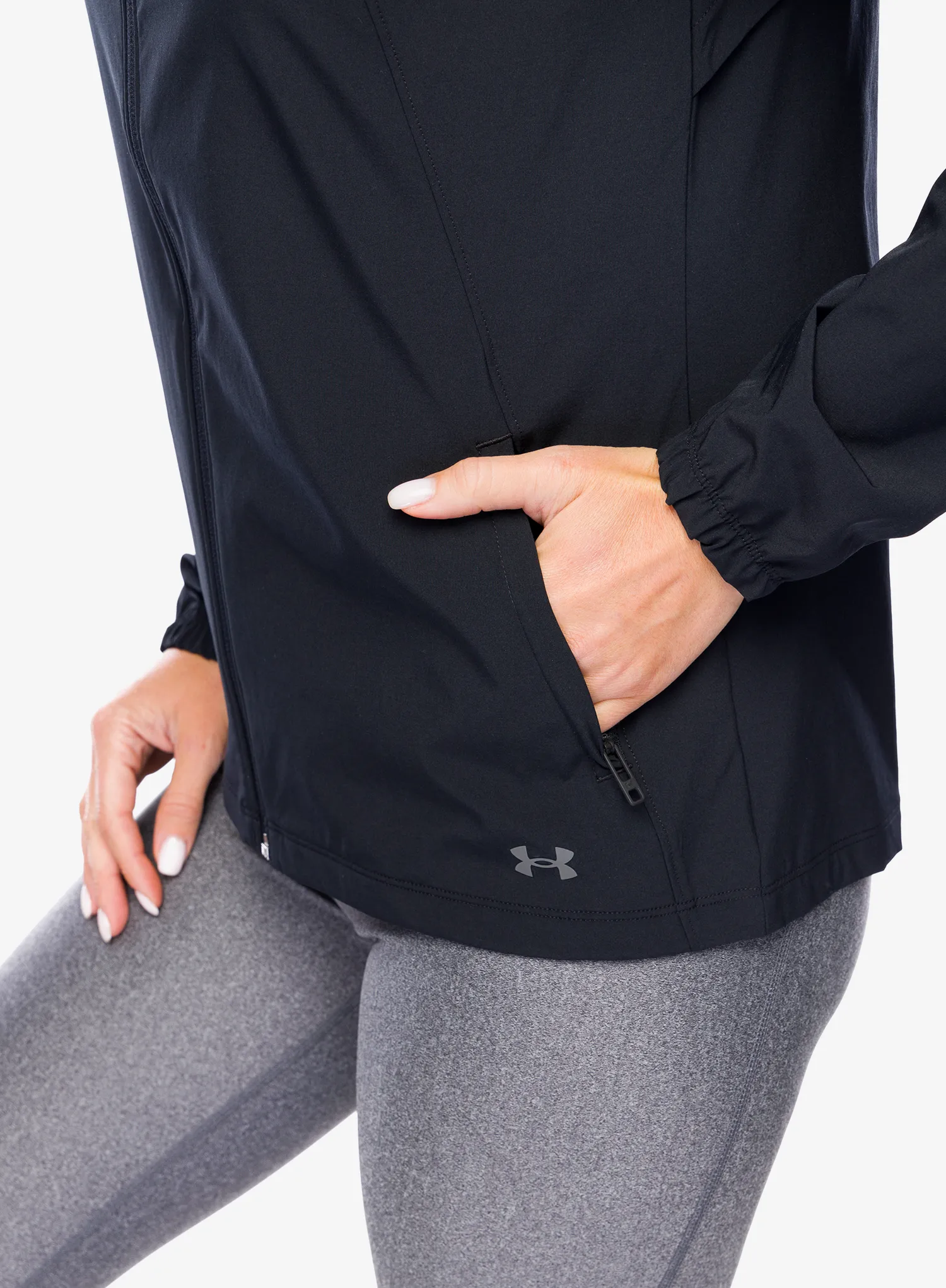 Ženska tekaška jakna Under Armour UA OutRun The Storm Jacket - black/reflective/reflective