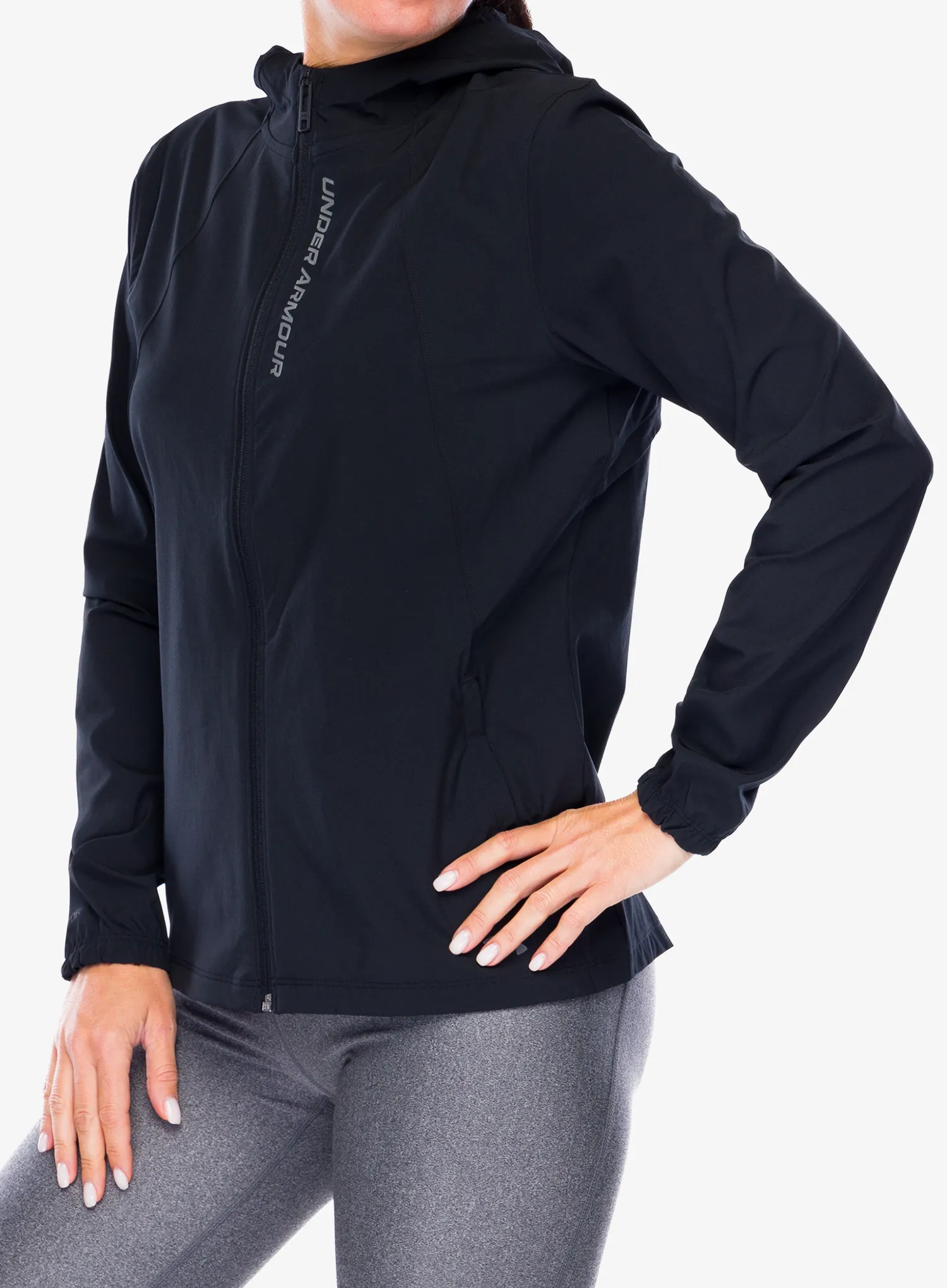 Ženska tekaška jakna Under Armour UA OutRun The Storm Jacket - black/reflective/reflective