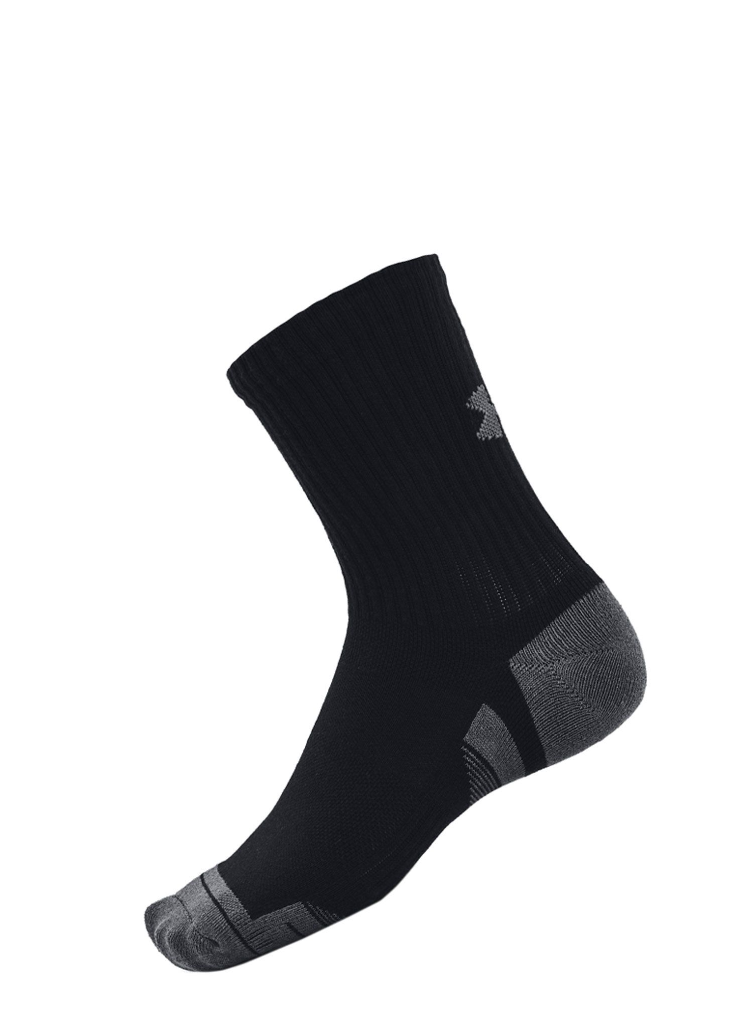 Nogavice Under Armour UA Performance Cotton 3 Pack Mid Crew - black/black/pitch gray