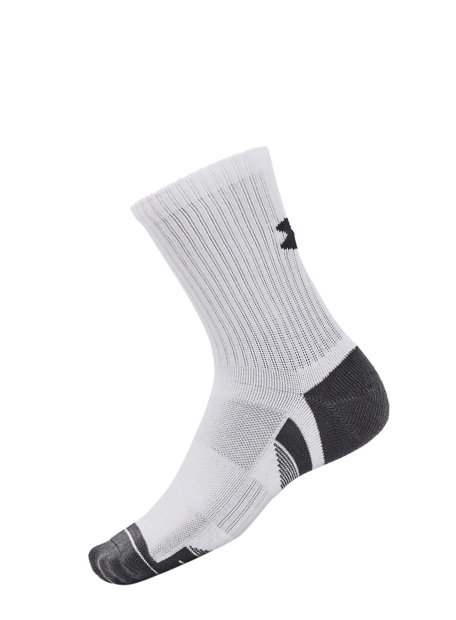 Nogavice Under Armour UA Performance Cotton 3 Pack Mid Crew - white/white/pitch gray