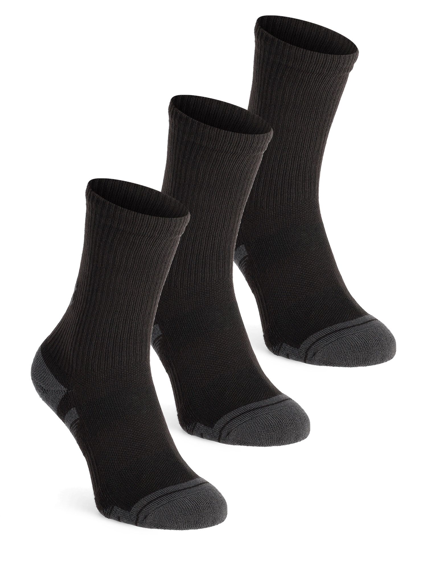 Nogavice Under Armour UA Performance Tech 3-Pack Crew - black/black/jet gray