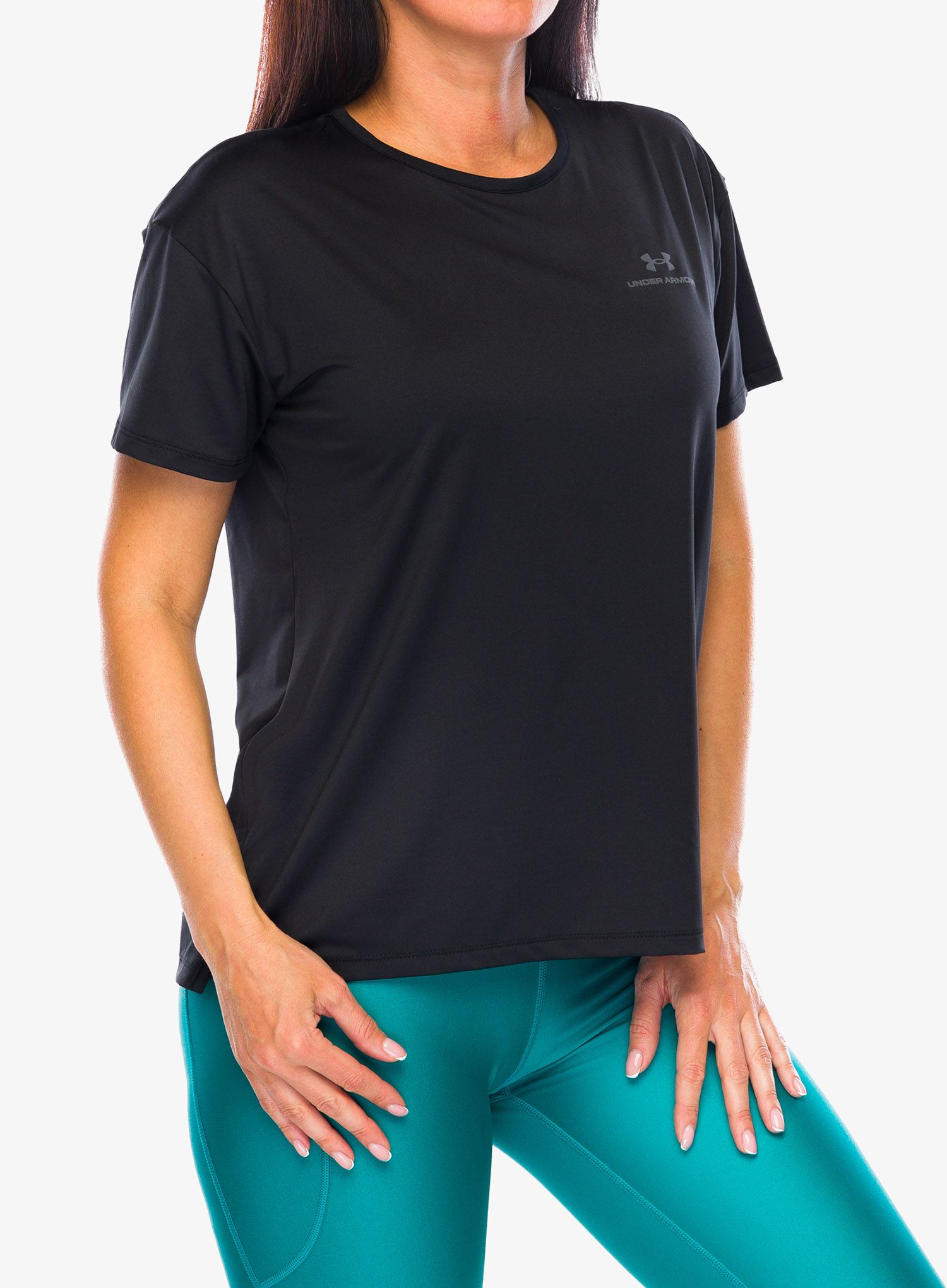Ženska športna majica Under Armour UA RUSH Energy 2.0 SS - black/pitch gray