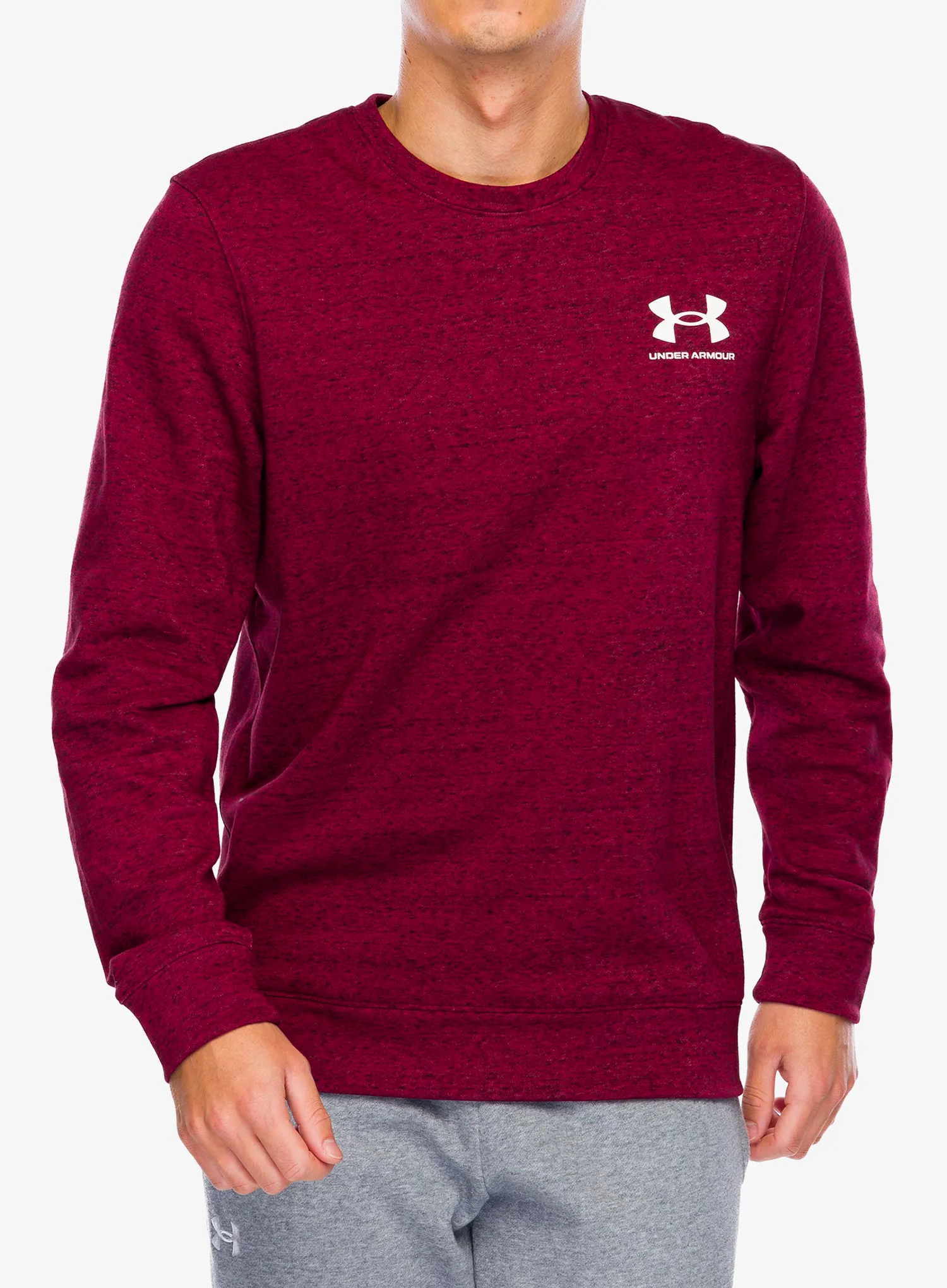 Majica z dolgimi rokavi Under Armour UA Rival Terry Crew - cardinal/onyx white