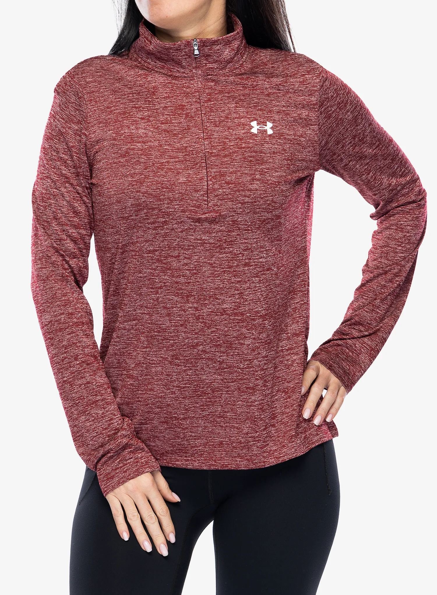 Ženska jopica Under Armour UA Tech Twist 1/2 Zip - cardinal/white