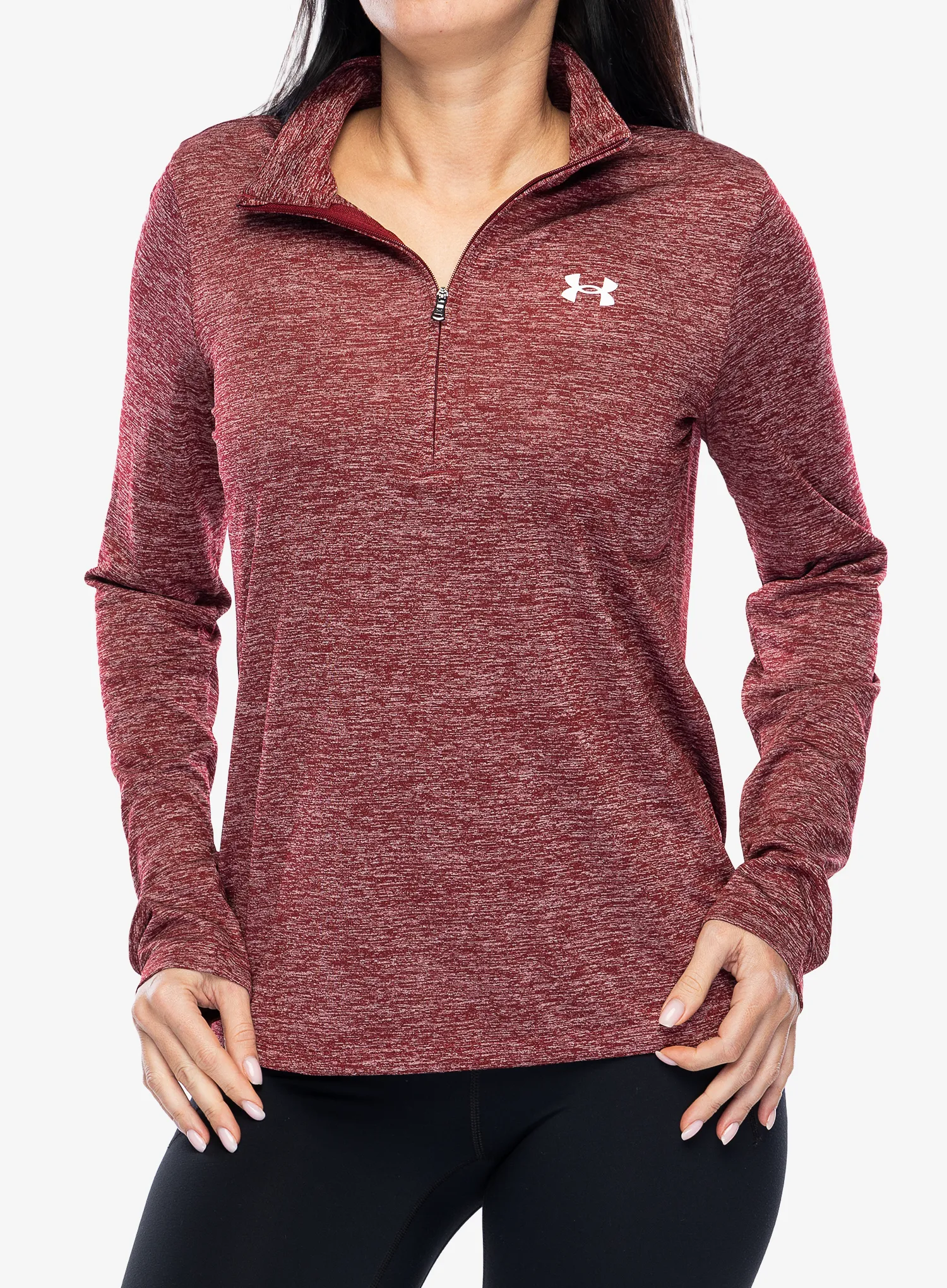 Ženska jopica Under Armour UA Tech Twist 1/2 Zip - cardinal/white