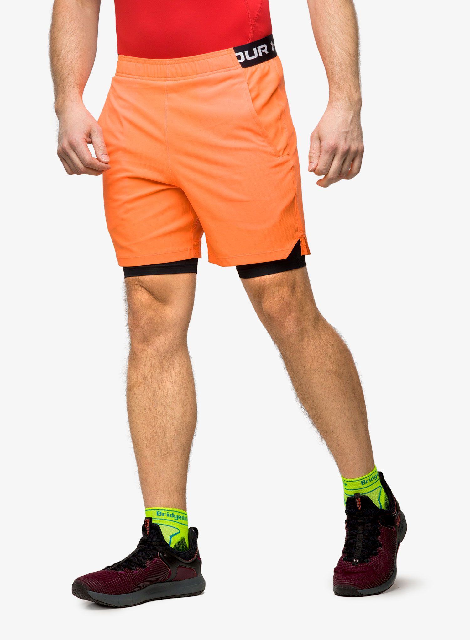 Kratke hlače Under Armour UA Vanish Woven 2in1 Sts - orange blast/black/white