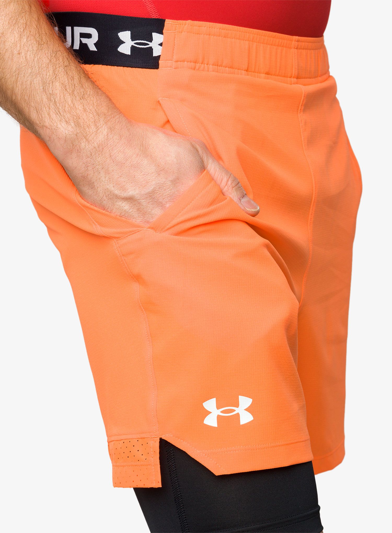 Kratke hlače Under Armour UA Vanish Woven 2in1 Sts - orange blast/black/white