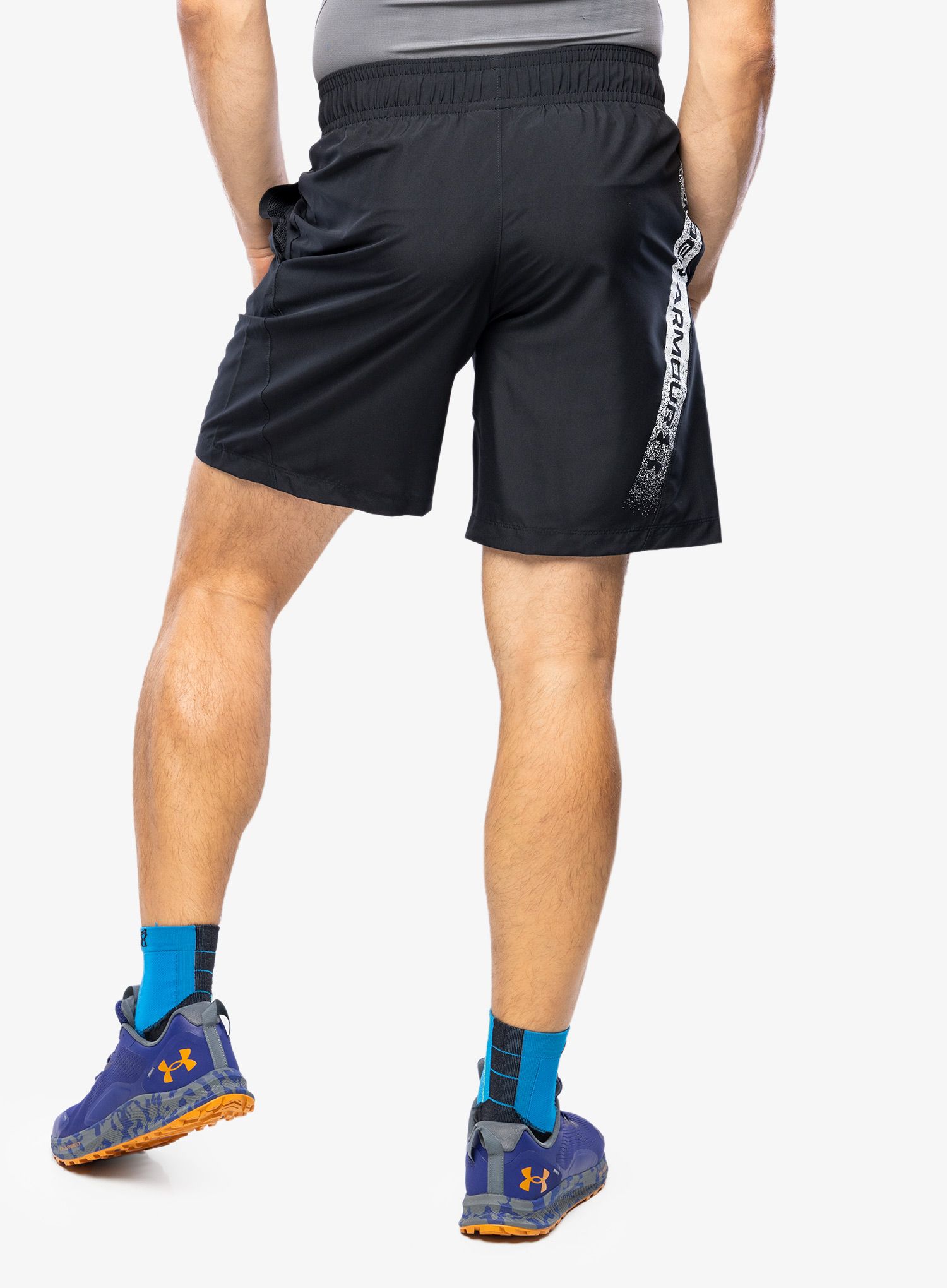 Športne kratke hlače Under Armour Woven Graphic Shorts - black/white