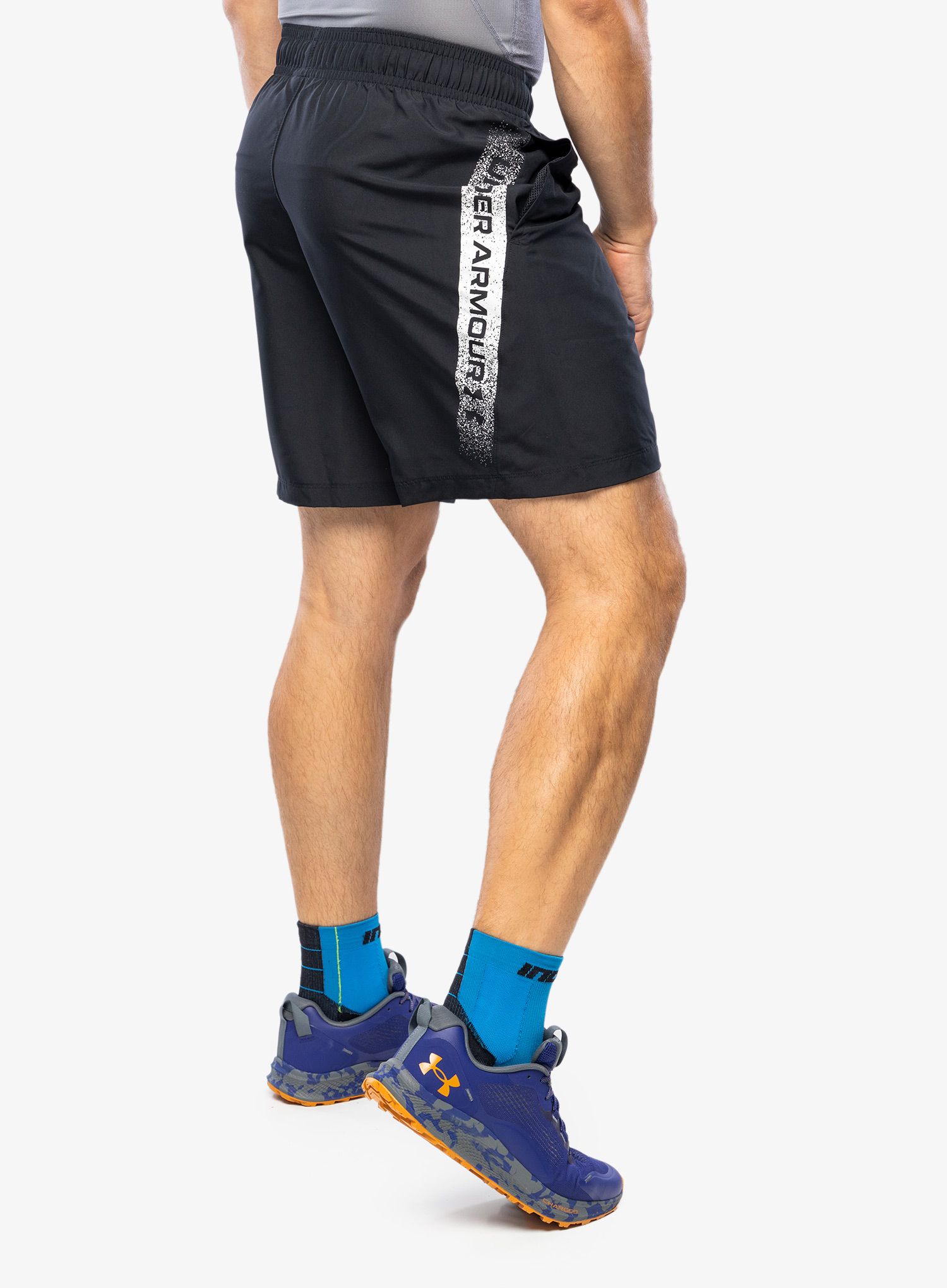 Športne kratke hlače Under Armour Woven Graphic Shorts - black/white