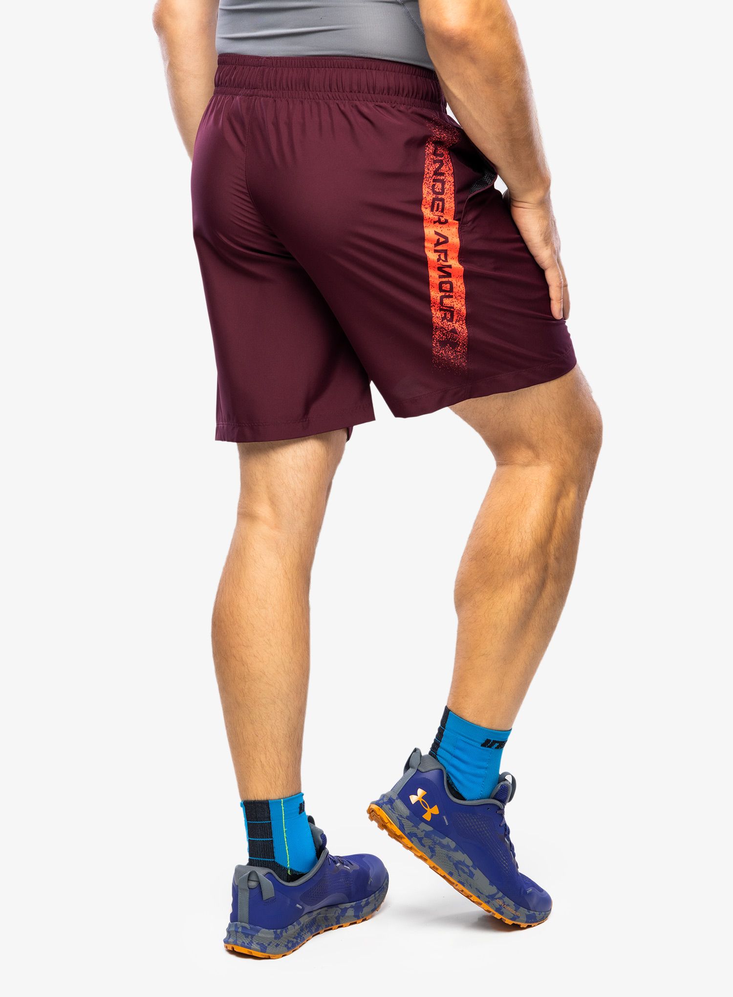 Moške kratke hlače Under Armour Woven Graphic Shorts - dark maroon/beta