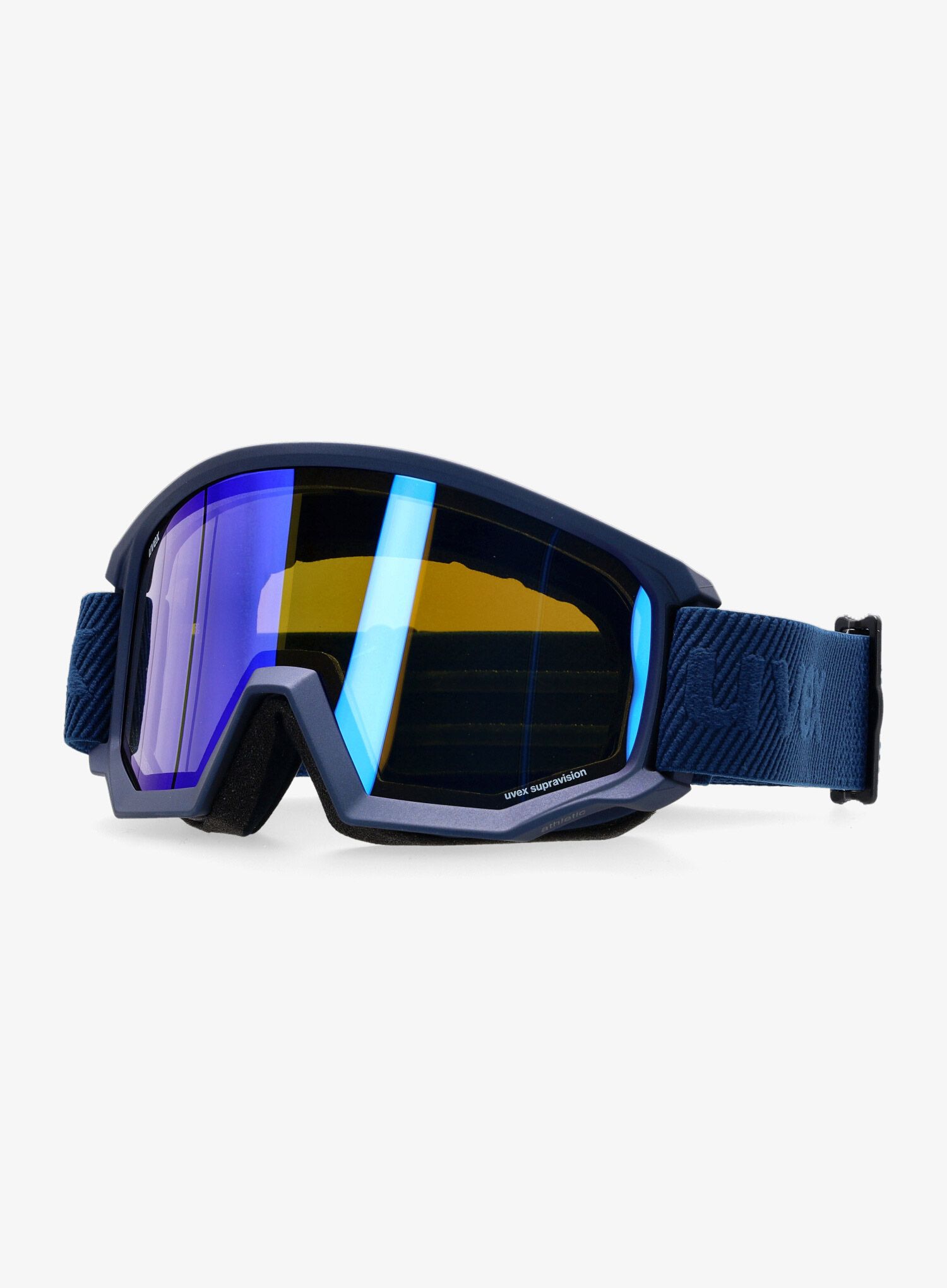 Smučarska očala Uvex Athletic FM - navy matt dl/blue green