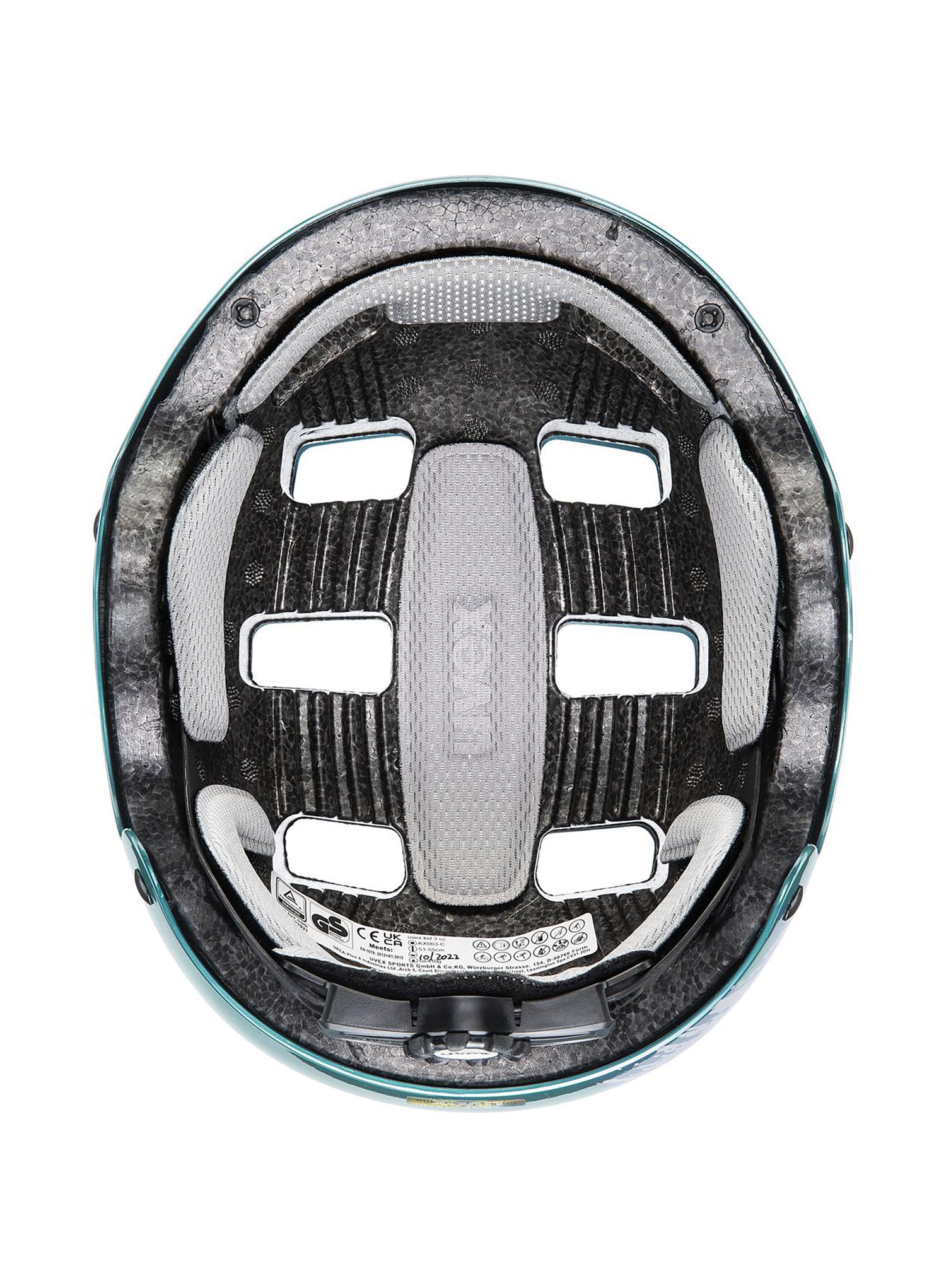Kolesarska čelada za otroke Uvex Kid 3 - teal/silver