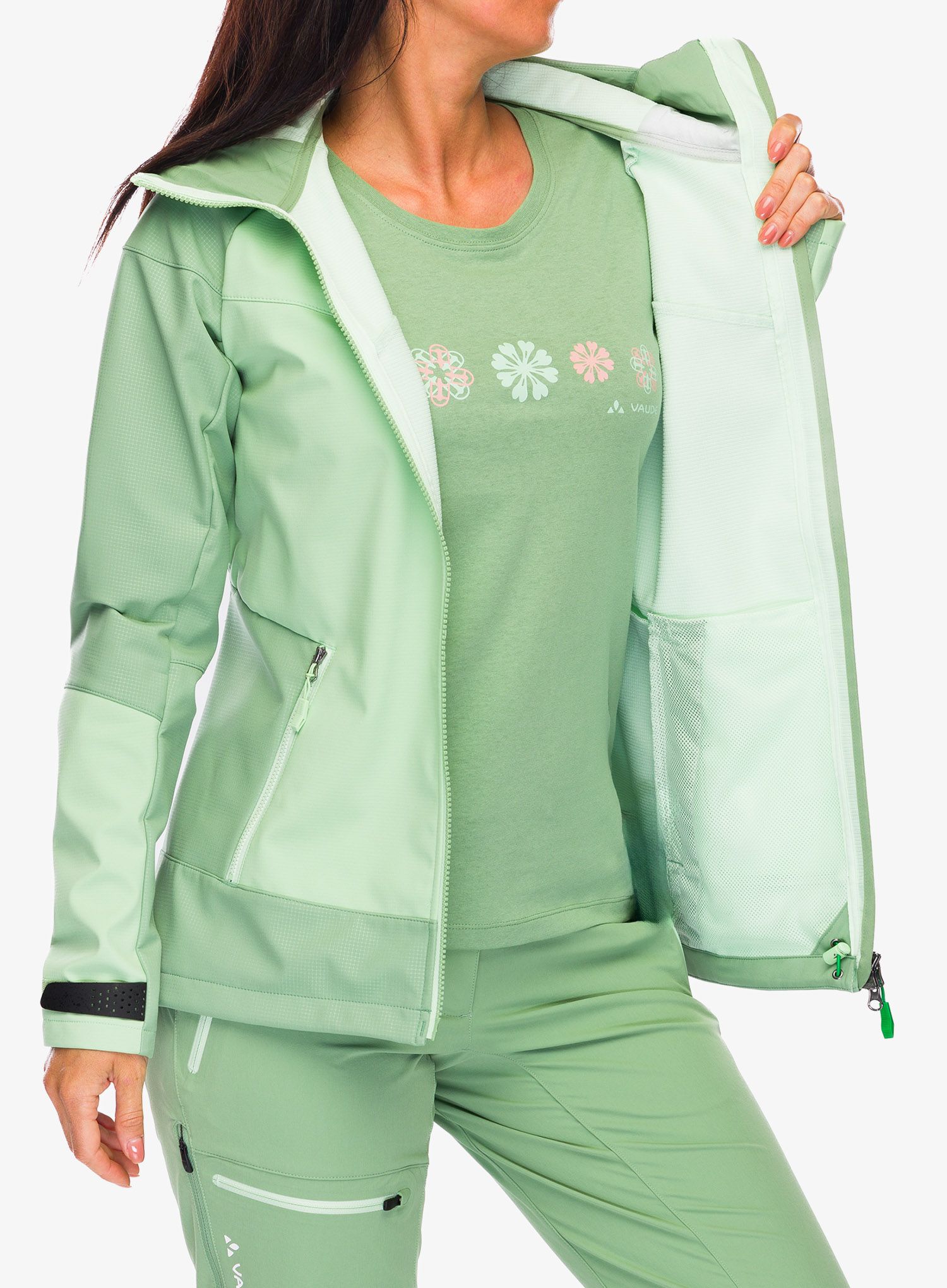 Ženska jakna Vaude All Year Elope Softshell Jacket - aloe vera
