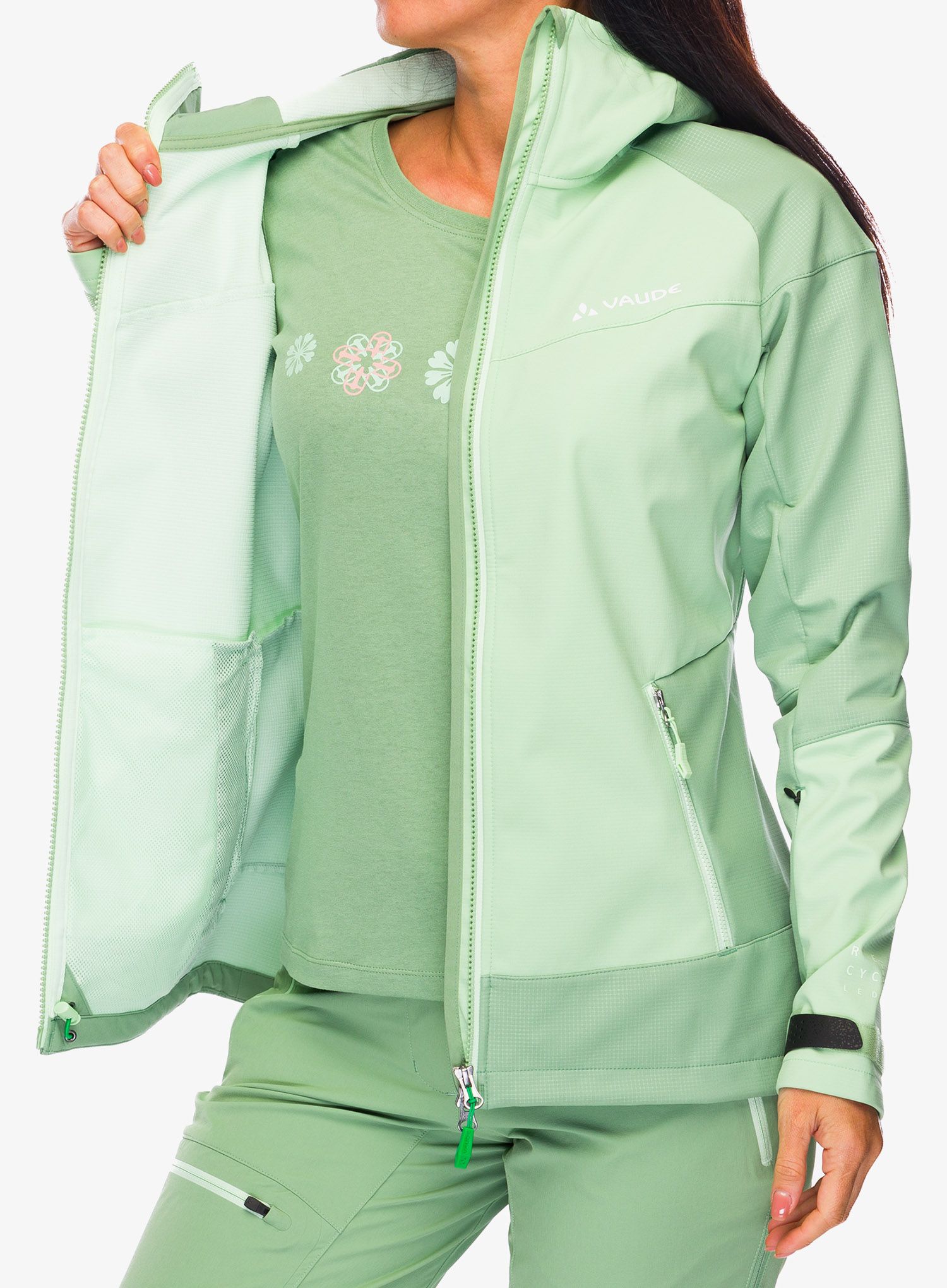 Ženska jakna Vaude All Year Elope Softshell Jacket - aloe vera
